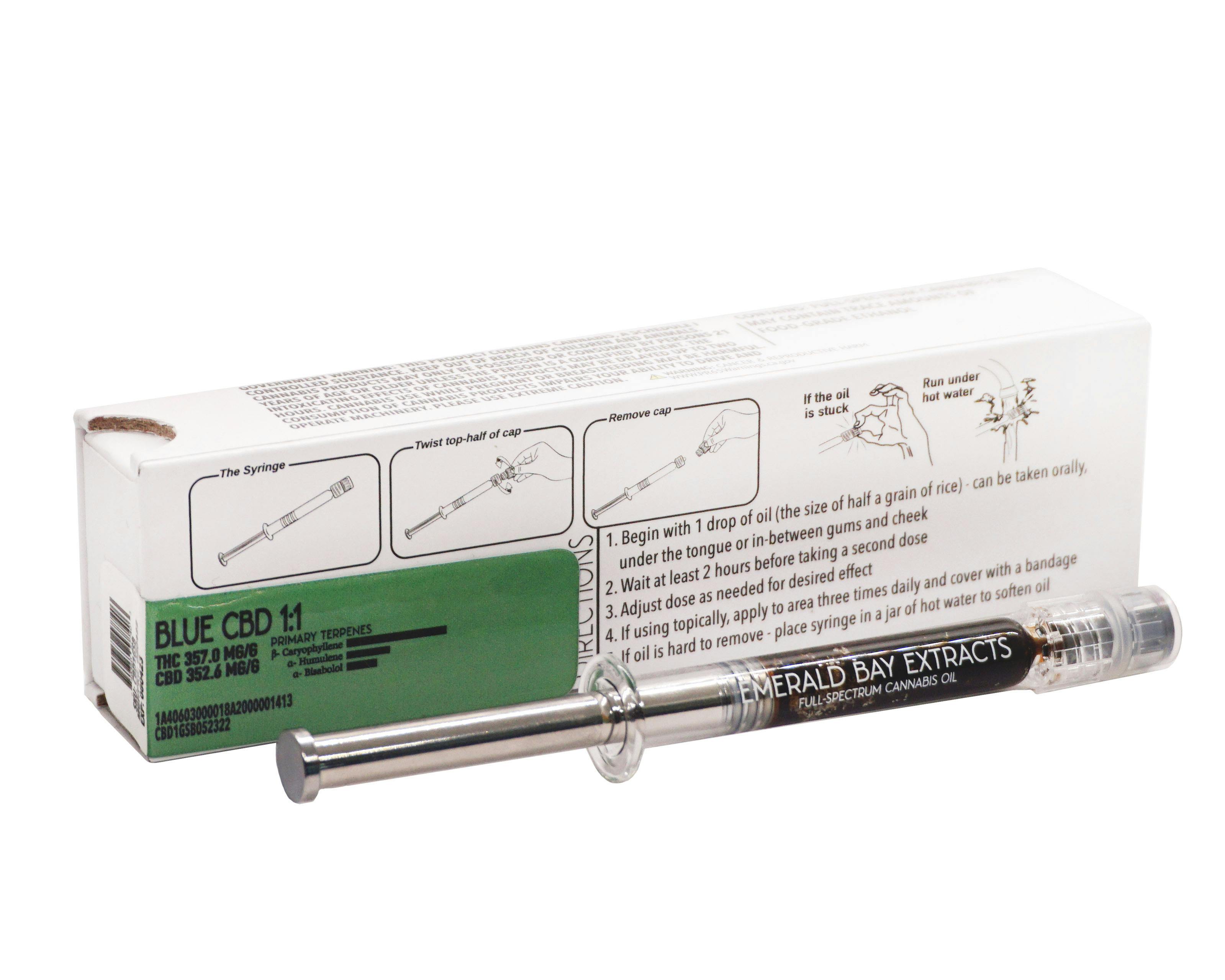 1:1 CBD Blue CBD RSO Syringe (1 Gram) - image 1
