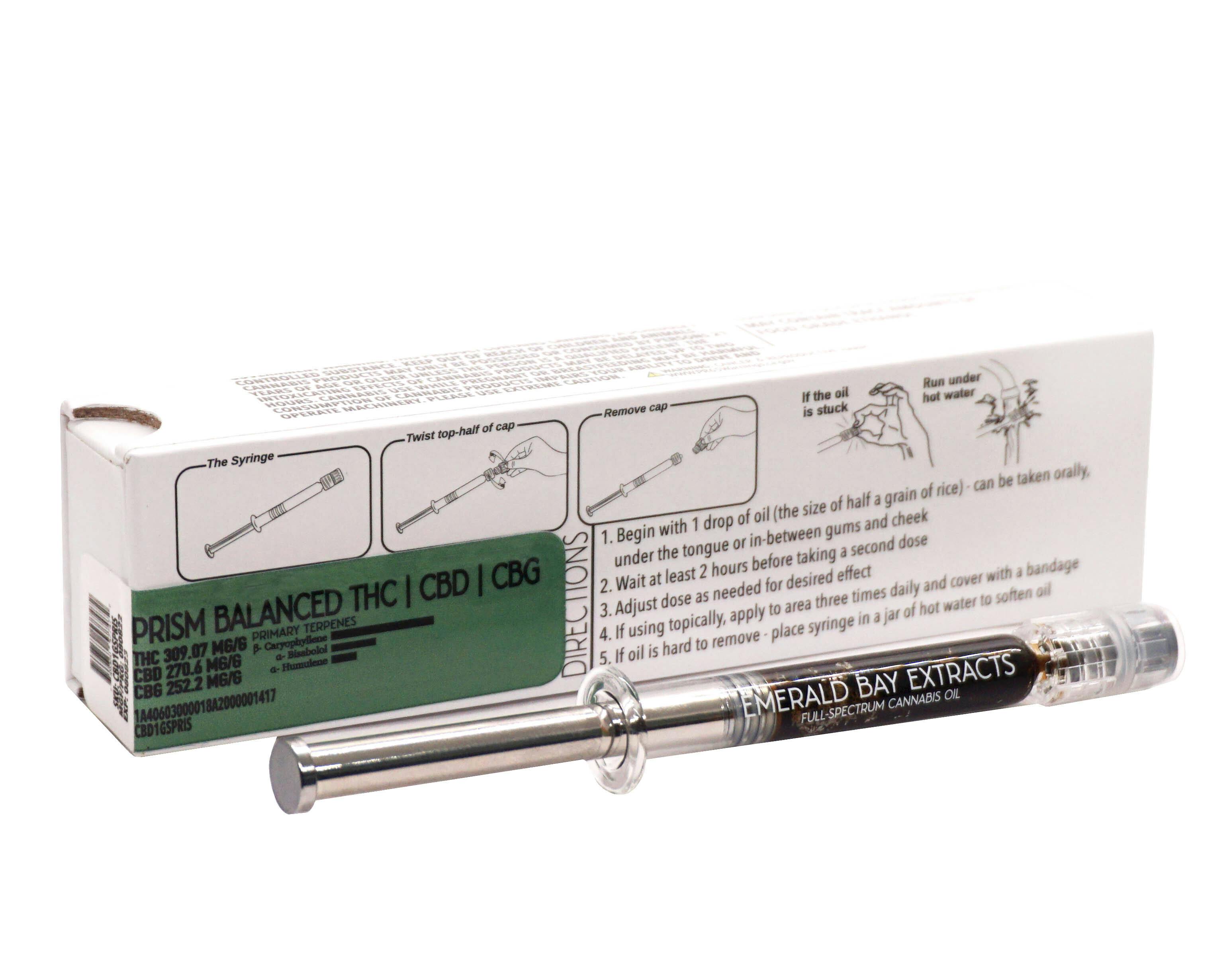 1:1:1 THC:CBD:CBG Prism RSO Syringe (1 Gram) - image 1