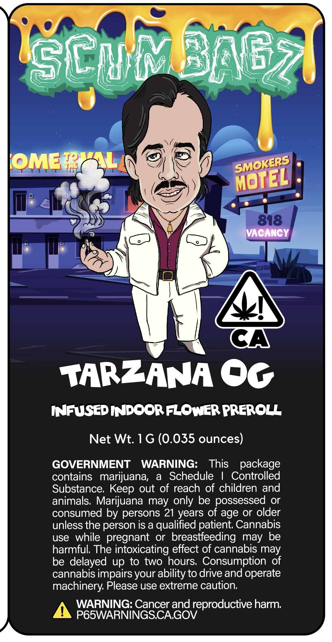 Scumbagz Infused Preroll - Tarzana OG 1g - image 1