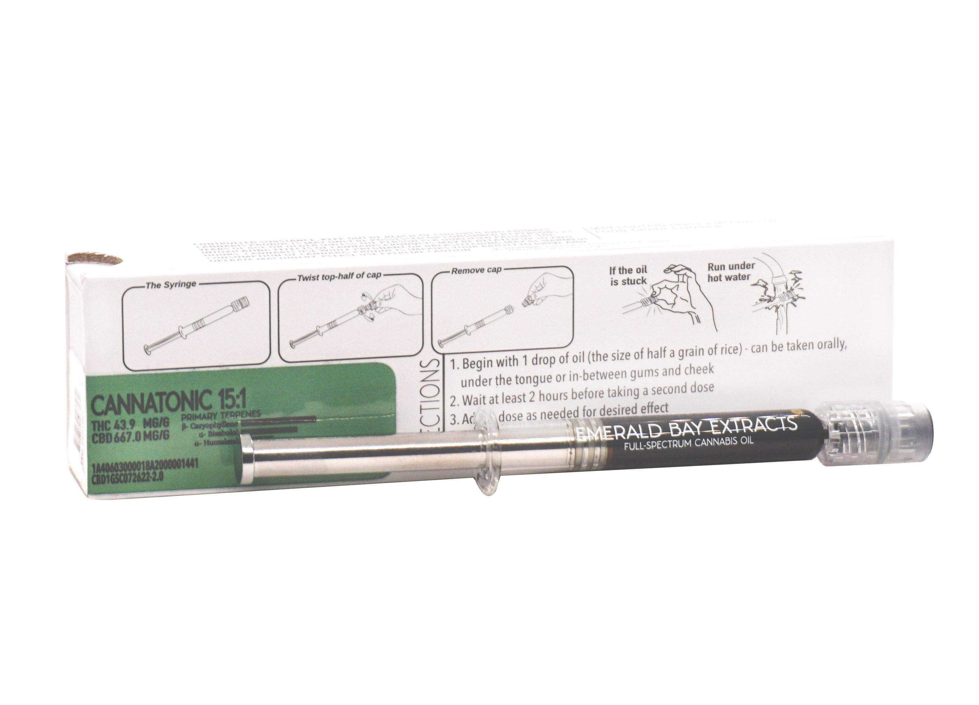 15:1 CBD Cannatonic RSO Syringe (1 Gram) - image 1