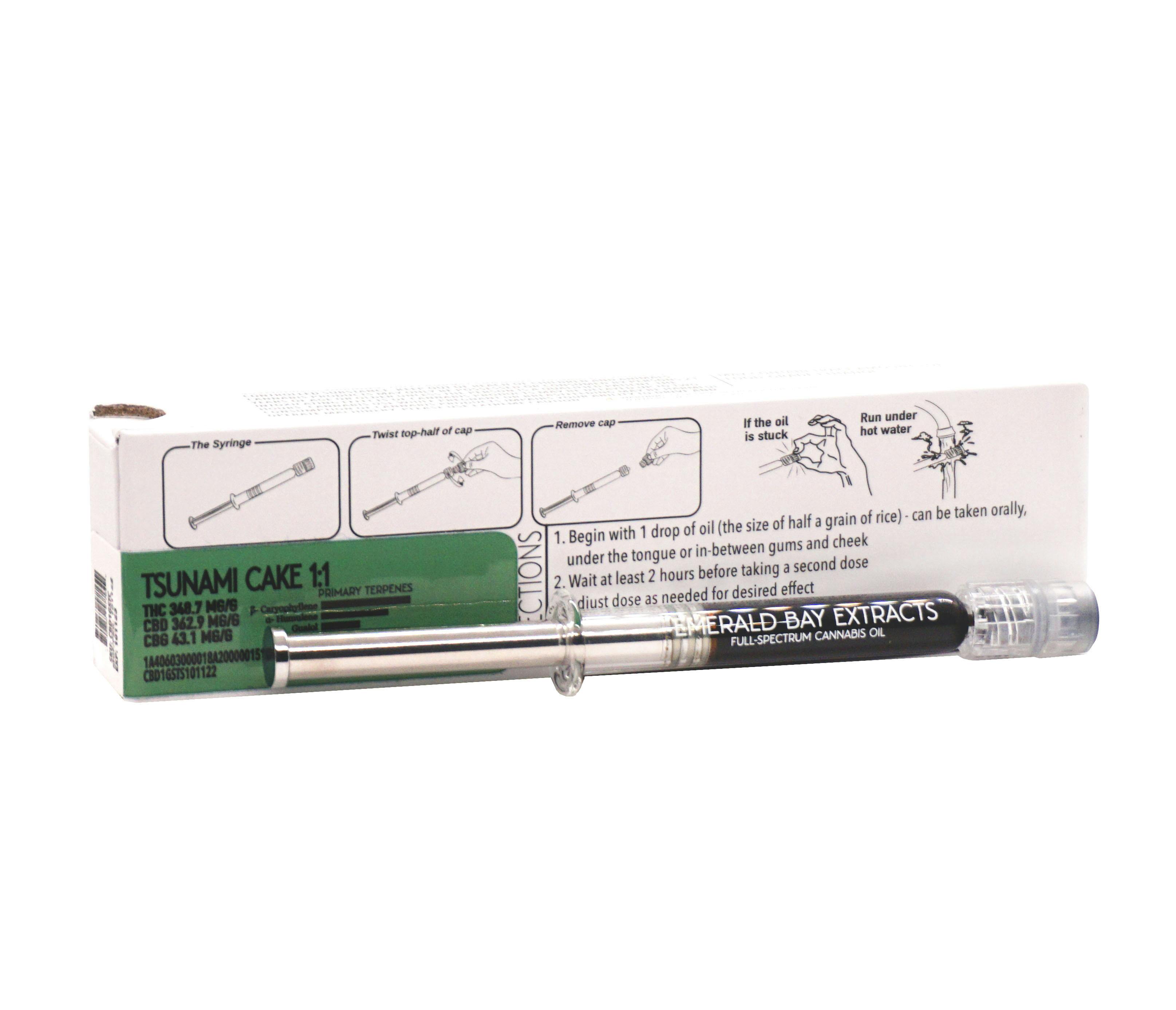 1:1 CBD Tsunami Cake RSO Syringe (1 Gram) - image 1