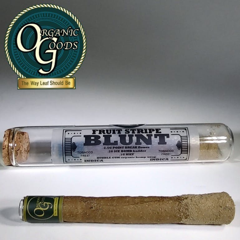 Organic Goods TF Blunt Dipped in Badder & Kief Fruit Stripe 2.8 G - image 1