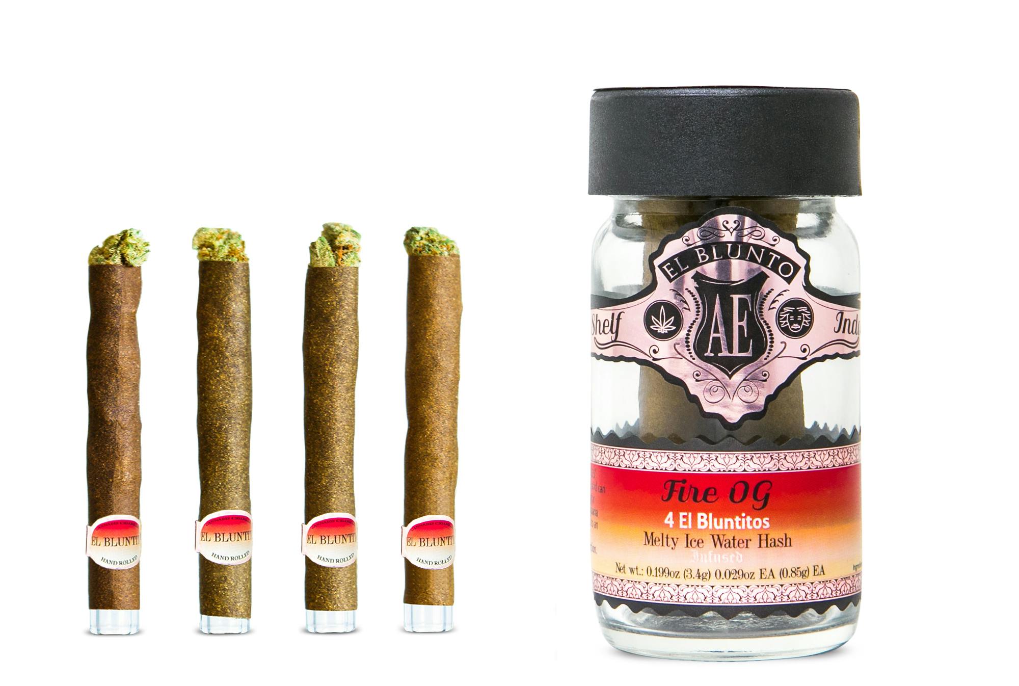El Bluntito 4-Pack - Hash Infused - Fire OG - 4 x .85G [Mini Blunt] - image 1