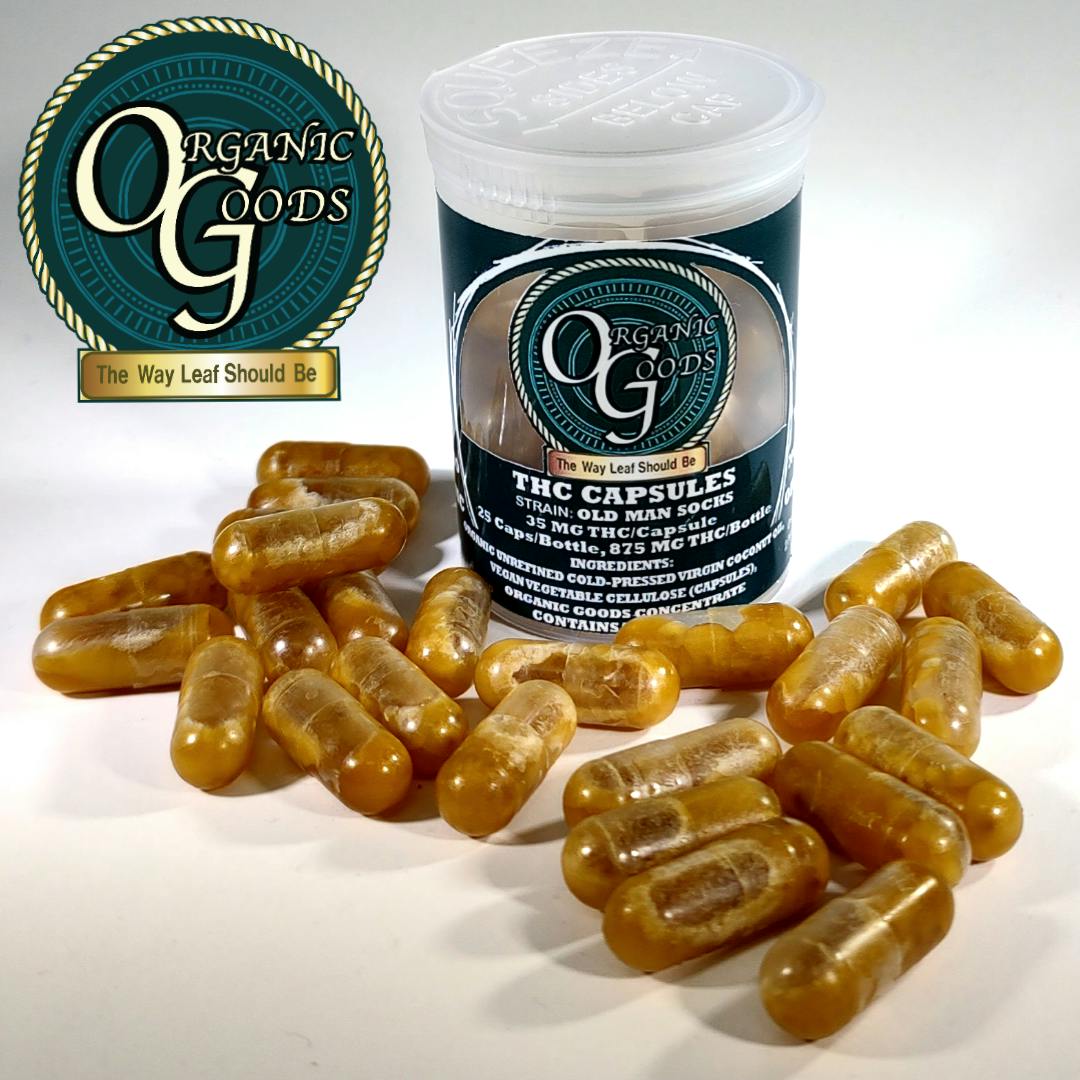 Organic Goods THC Capsules Old Man Socks 875 MG - image 1