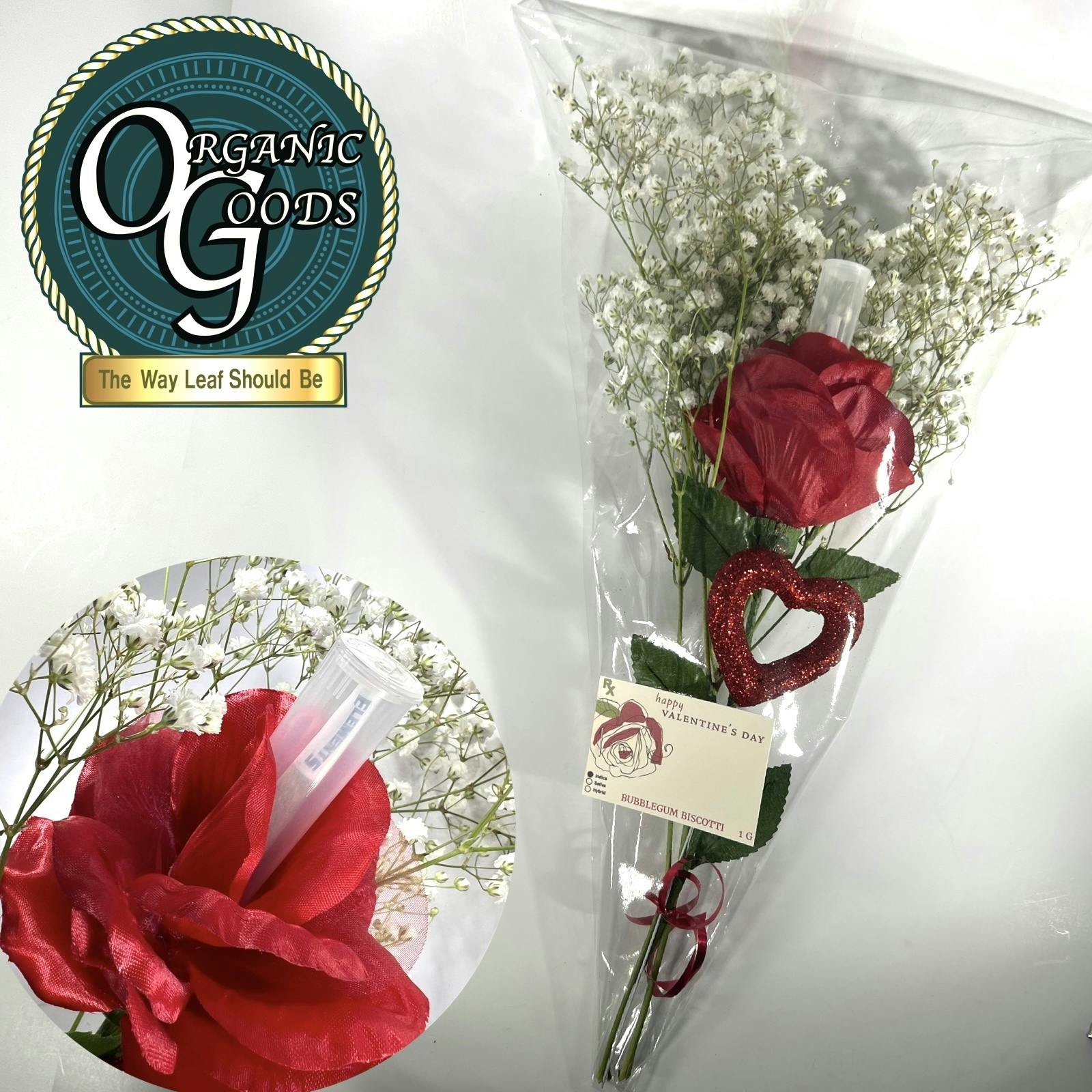 Organic Goods Valentine Rose w/ Baby's Breath 1 G - image 1