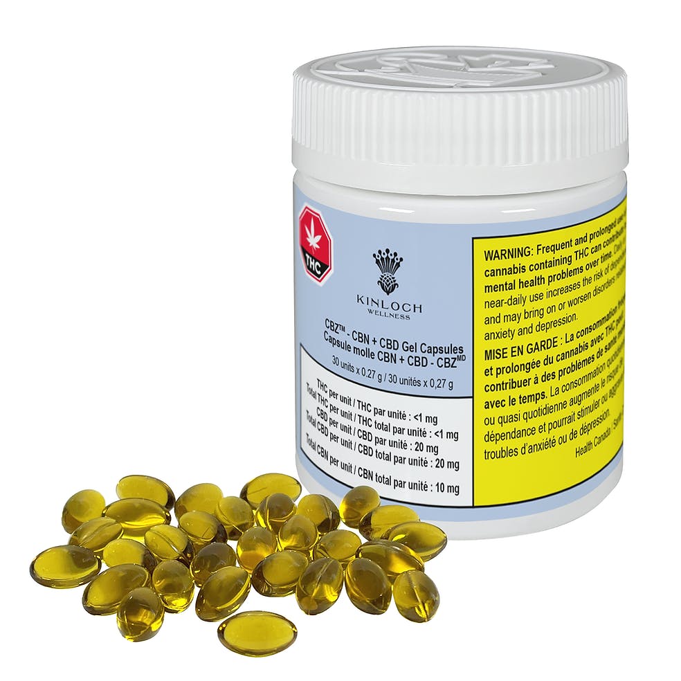 CBZ™ CBN + CBD Softgel 30-Pack (10mg CBN/20mg CBD each) - image 1