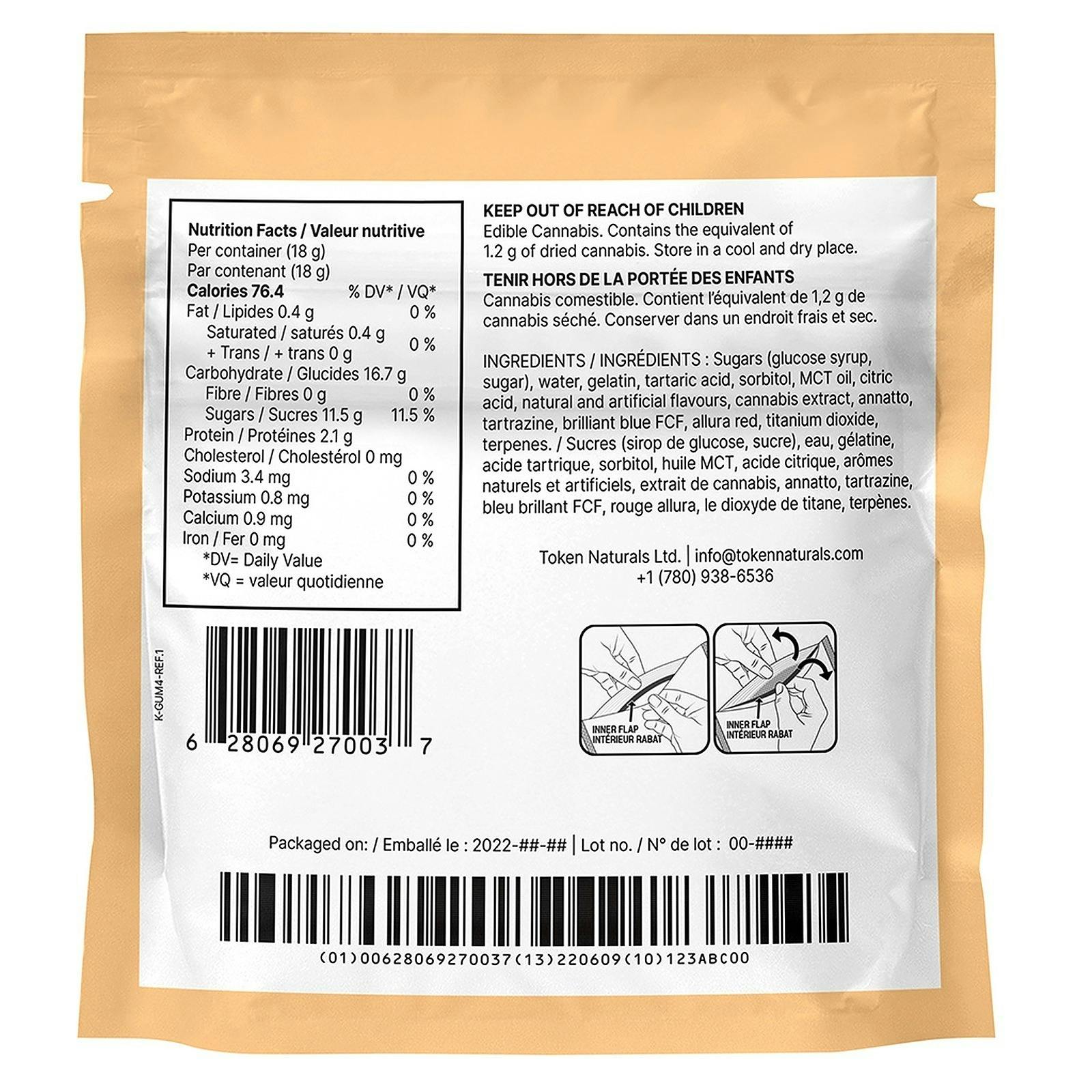 Refresh™ CBG/CBD Mango Gummy Drop 4-Pack (20mg CBG/20mg CBD each) - image 2