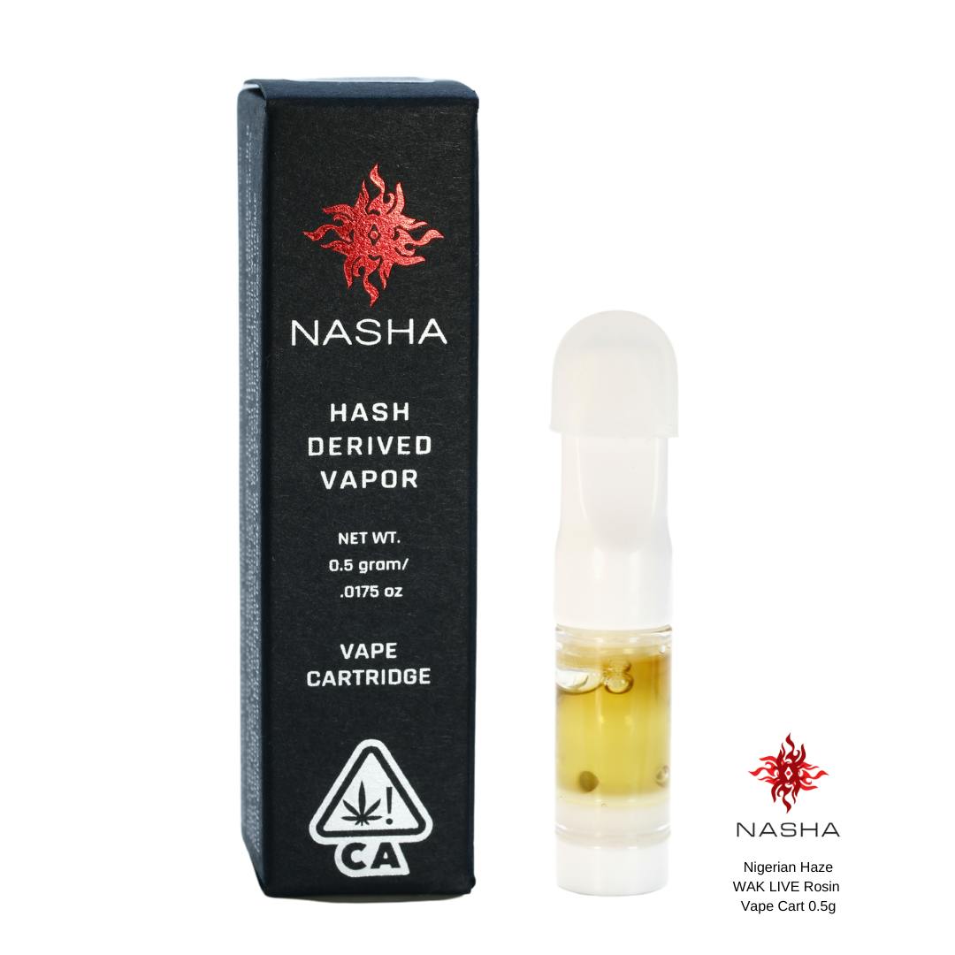 Nigerian Haze WAK Live Rosin Vape Cart 0.5 gram (High Water Farm) - image 2