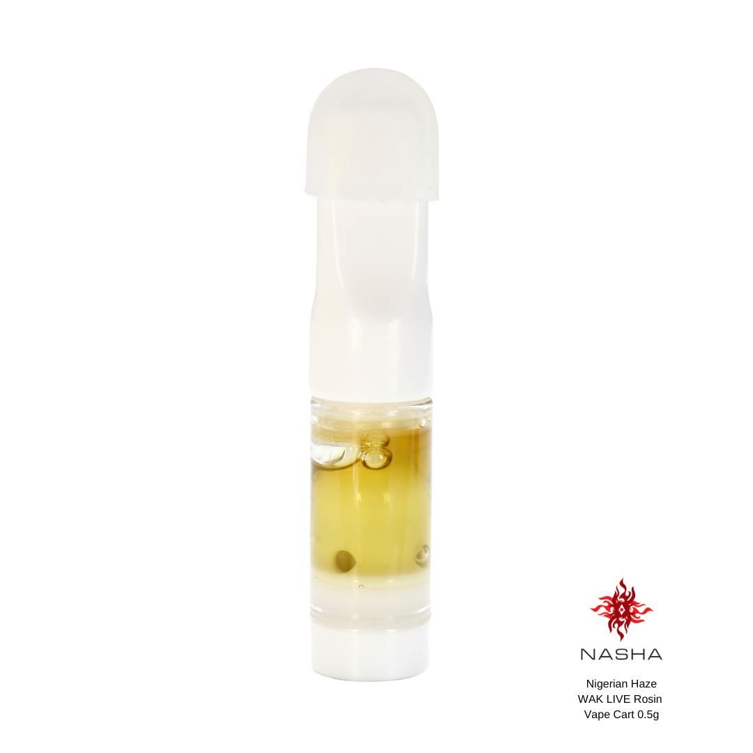 Nigerian Haze WAK Live Rosin Vape Cart 0.5 gram (High Water Farm) - image 1