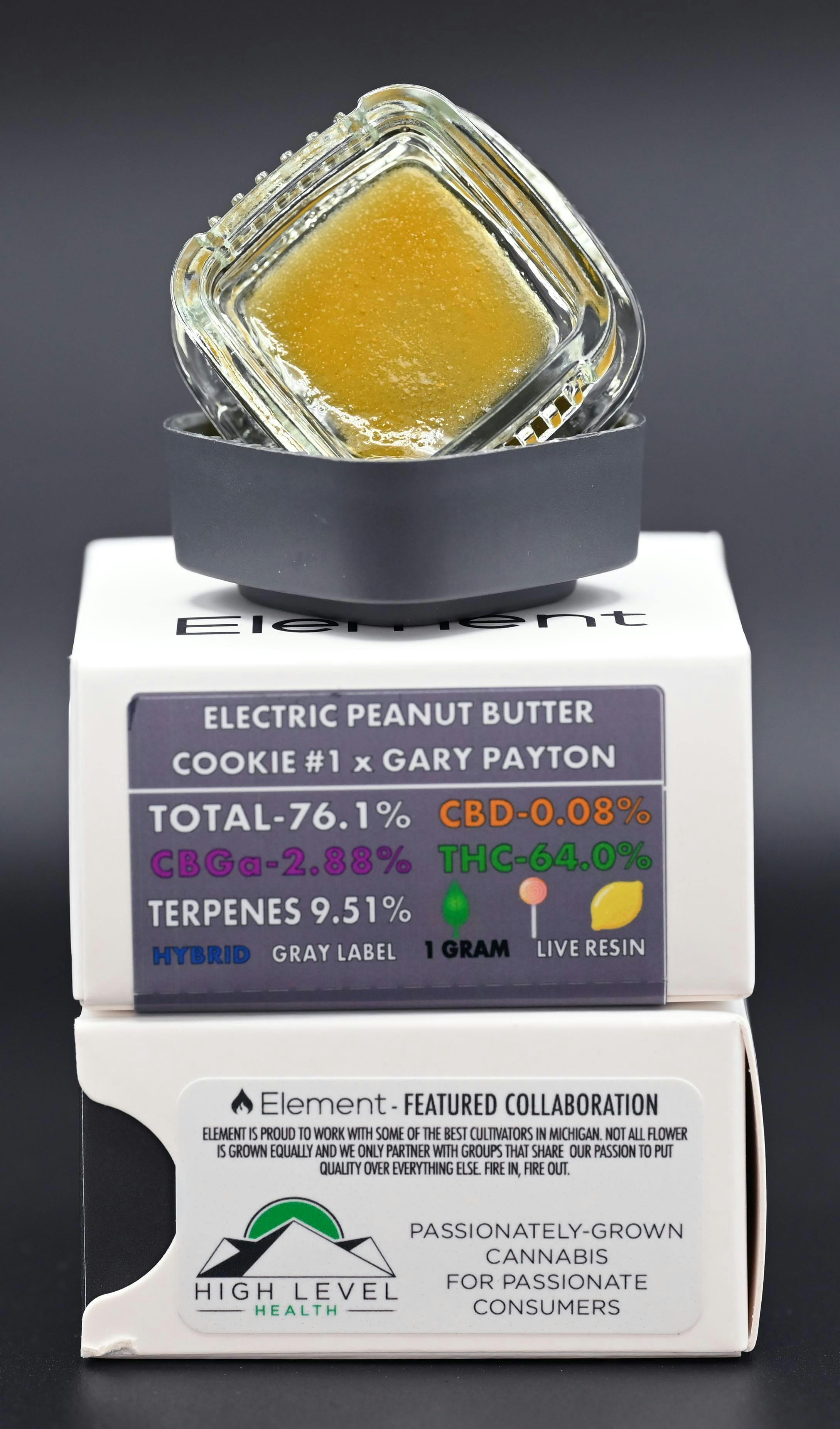 Element Live Resin 1G - Electric Peanut Butter Cookie #1 x Gary Payton - image 1