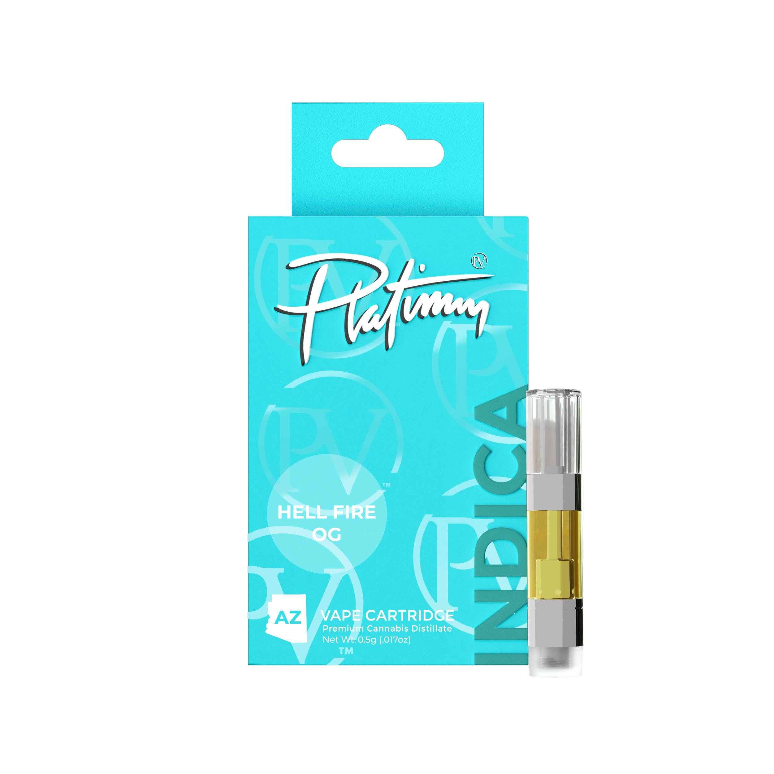 Platinum Vape Hellfire OG (Indica) 510 Thread Cartridge 0.5g - image 1