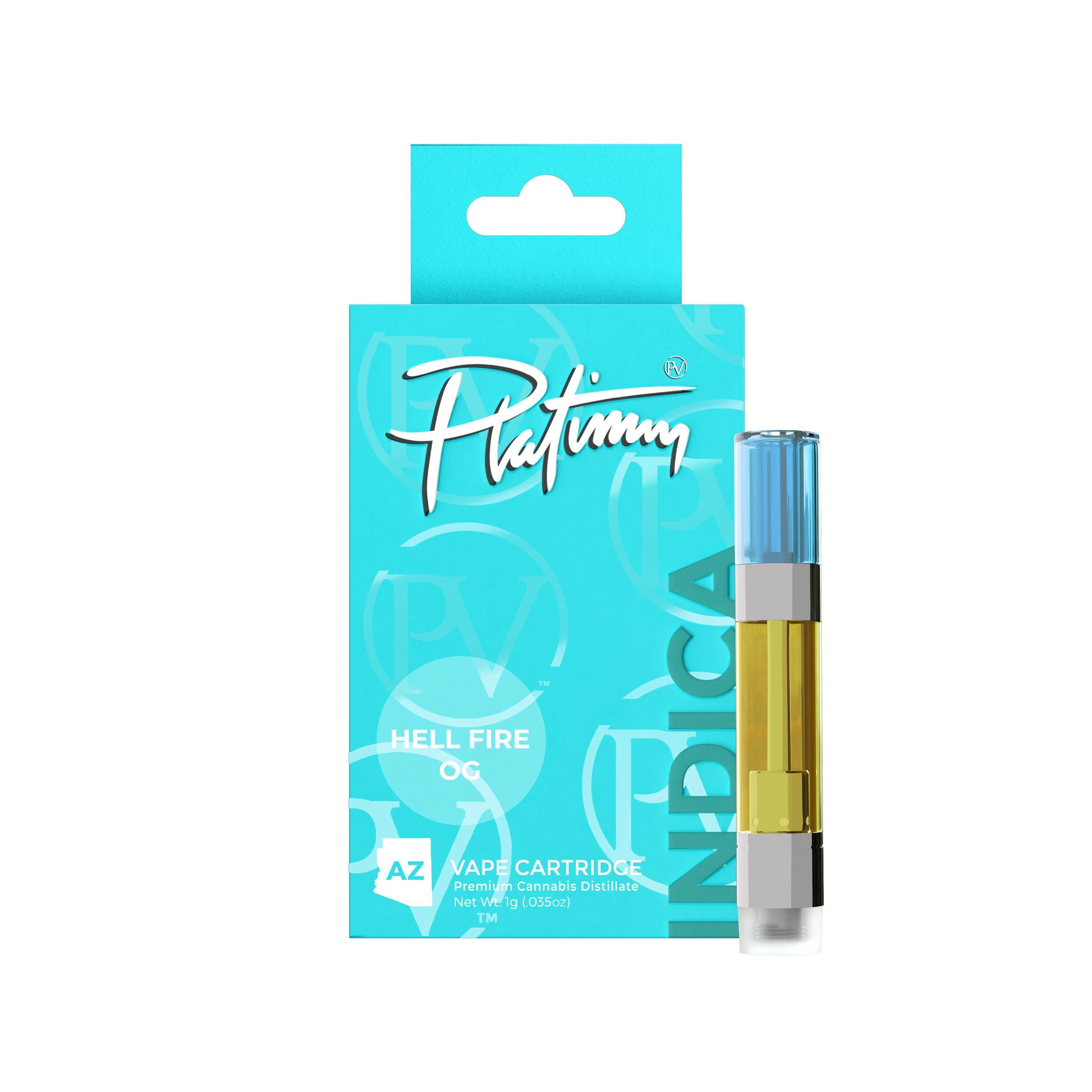 Platinum Vape Hellfire OG (Indica) 510 Thread Cartridge 1g - image 1