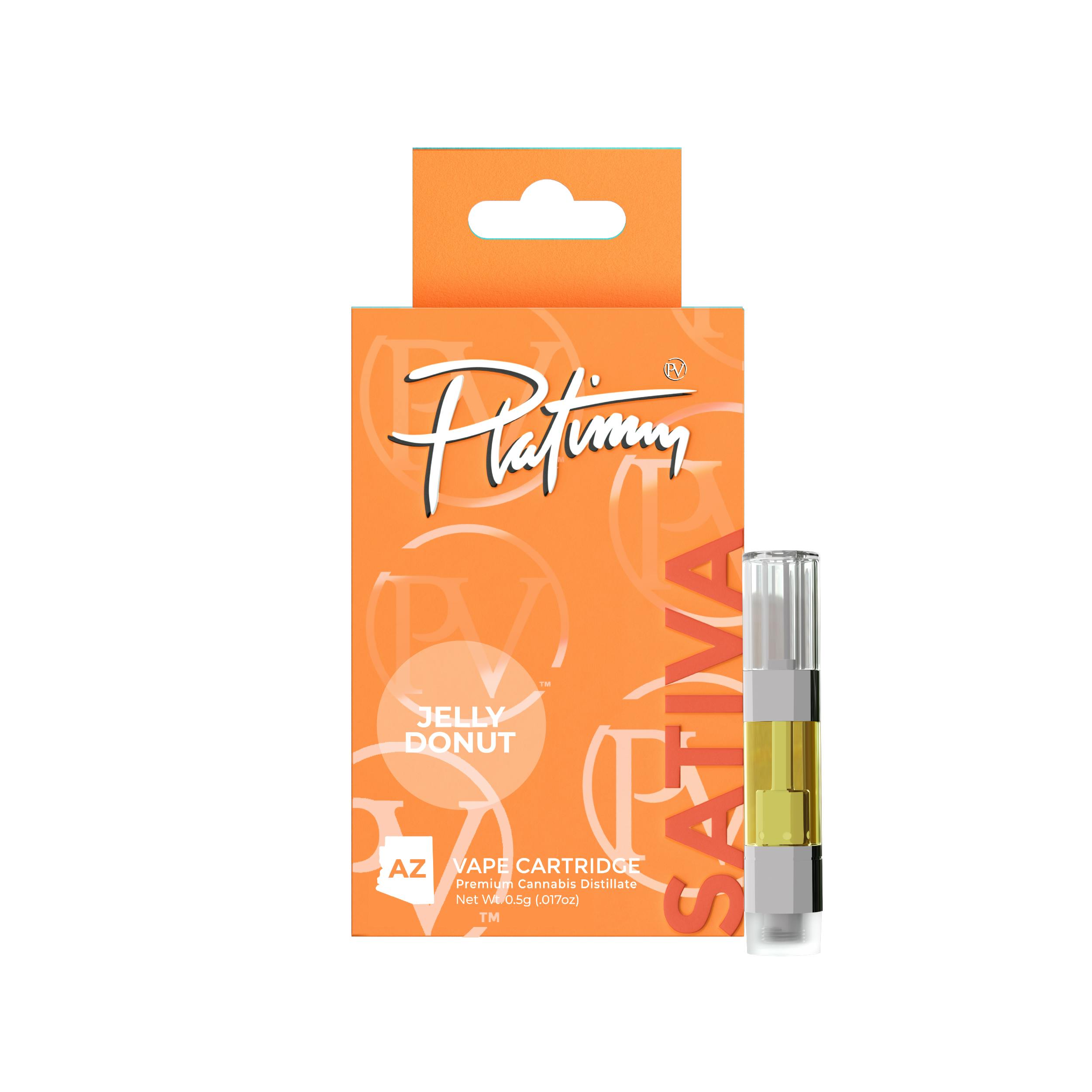 Platinum Vape Jelly Donut (Sativa) 510 Thread Cartridge 0.5g - image 1