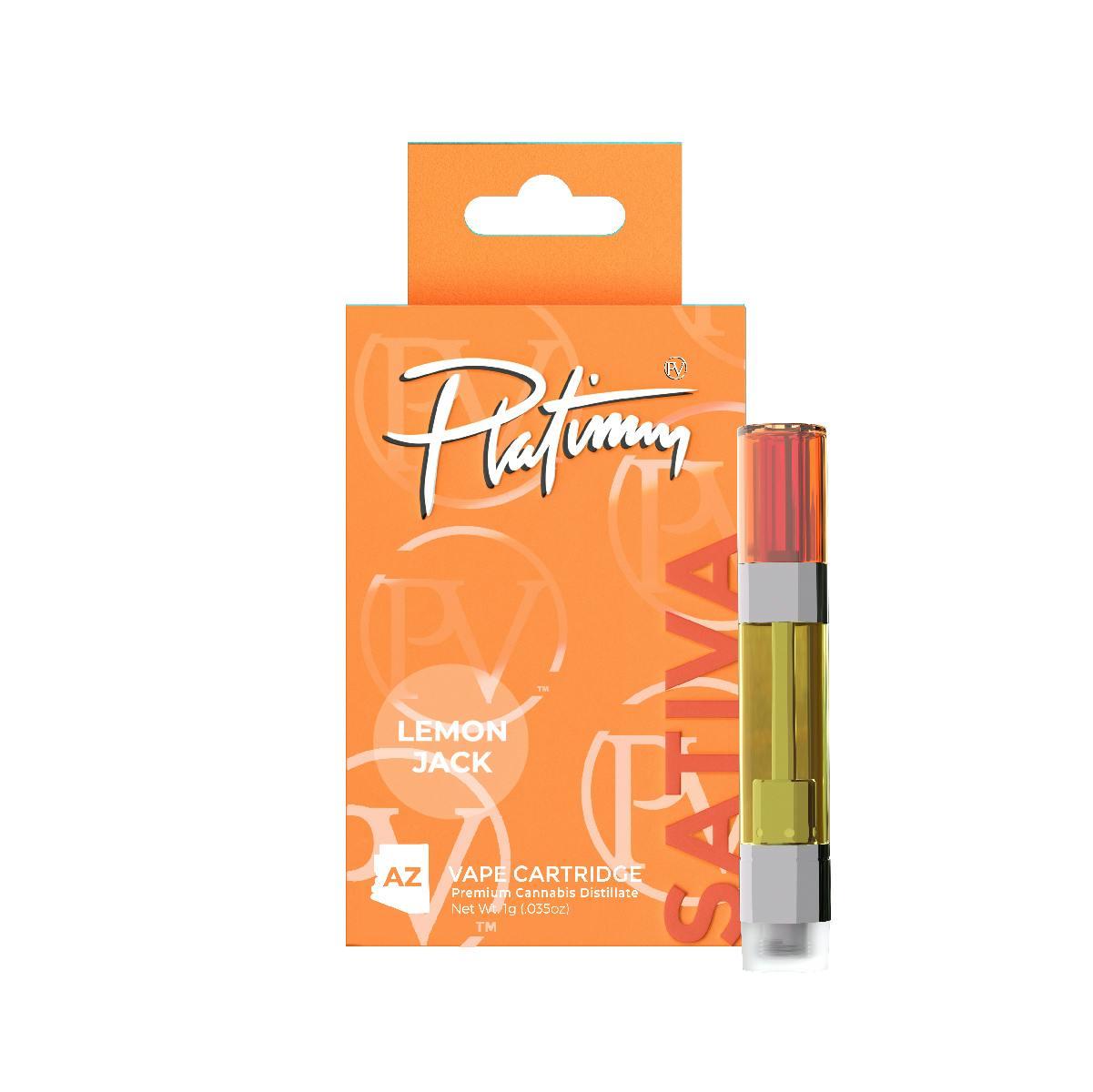 Platinum Vape Lemon Jack (Sativa) 510 Thread Cartridge 1g - image 1