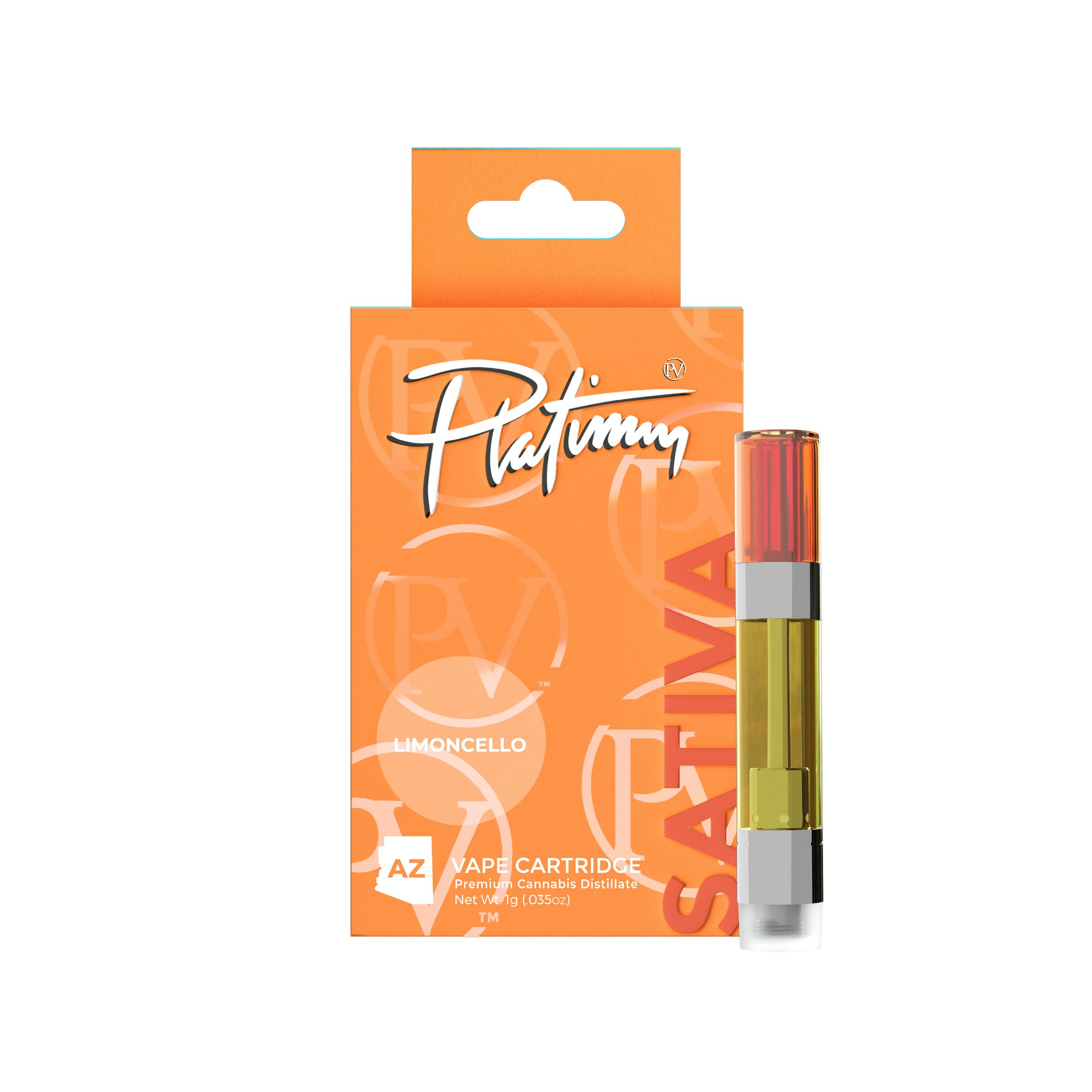 Platinum Vape Limoncello (Sativa) 510 Thread Cartridge 1g - image 1
