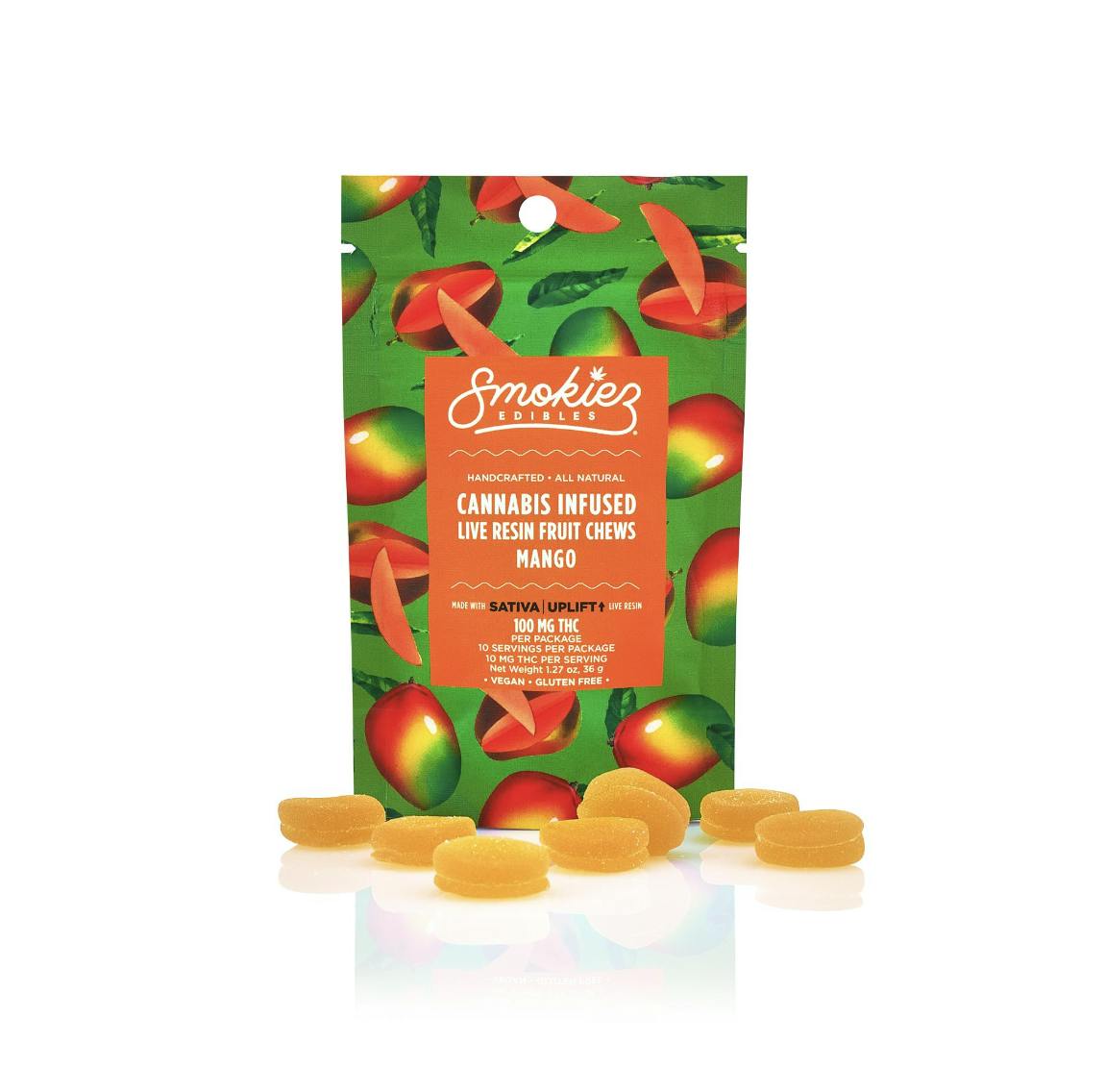 Mango Sativa 100mg Live Resin Fruit Chews - AZ - image 1