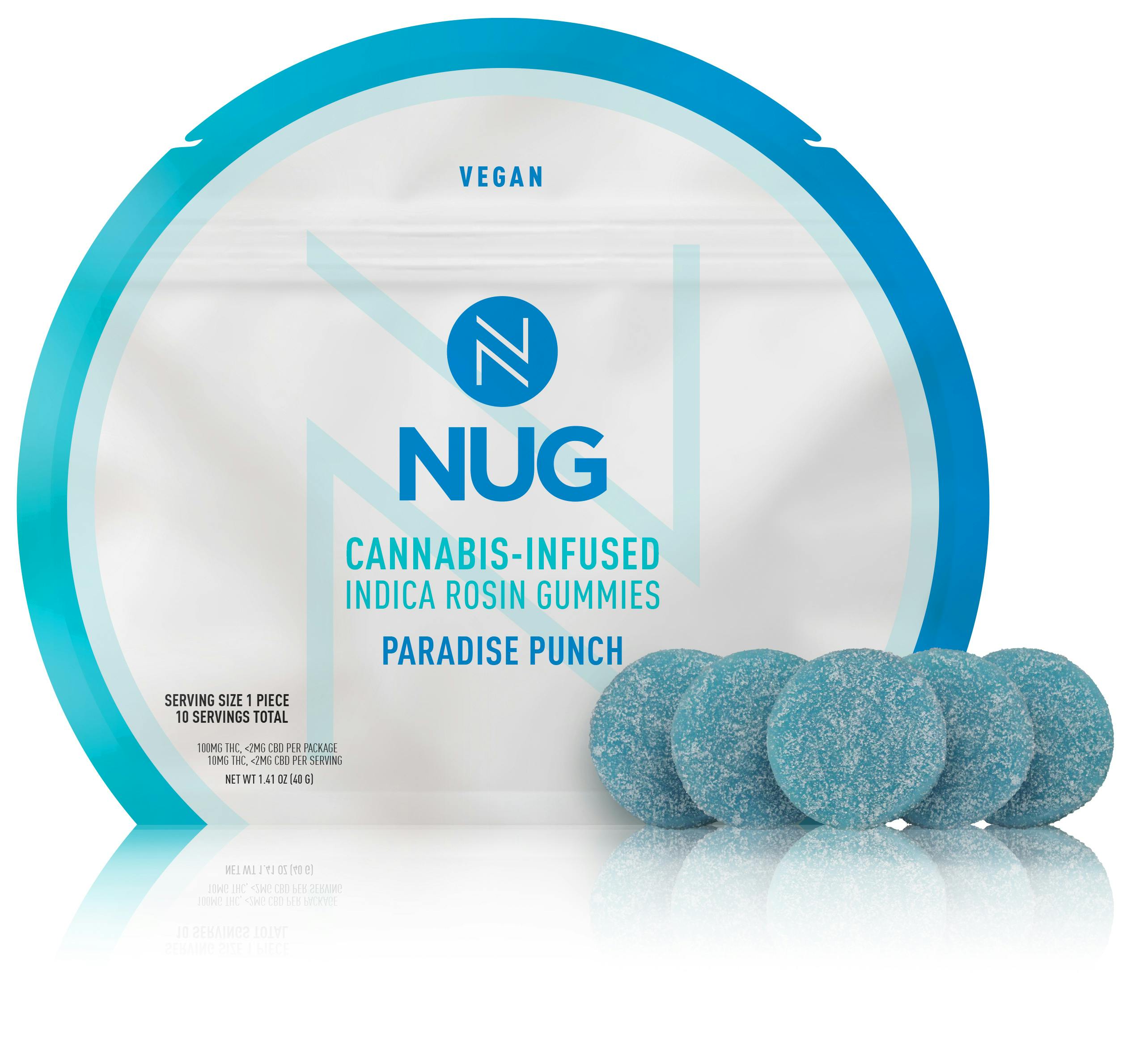 Relaxing Paradise Punch 100mg Indica Rosin Gummies - image 1