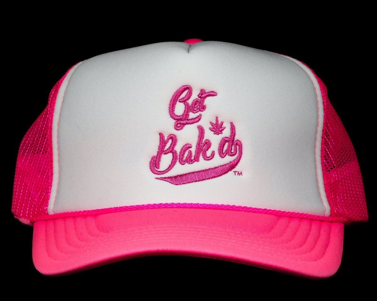 Get Bak'd Spirit Mesh Trucker Snapback Hat (Pink) - image 1