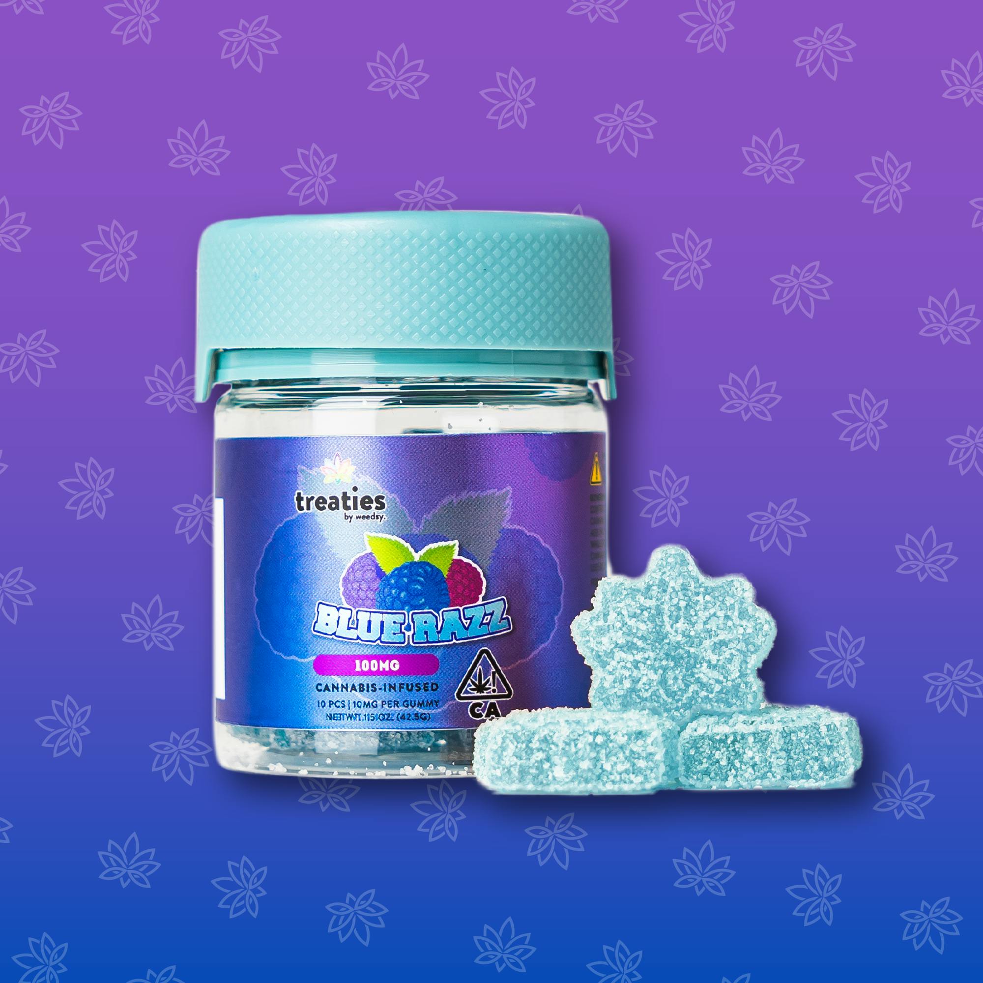 Treaties - Blue Razz 100MG Infused Gummies - image 1