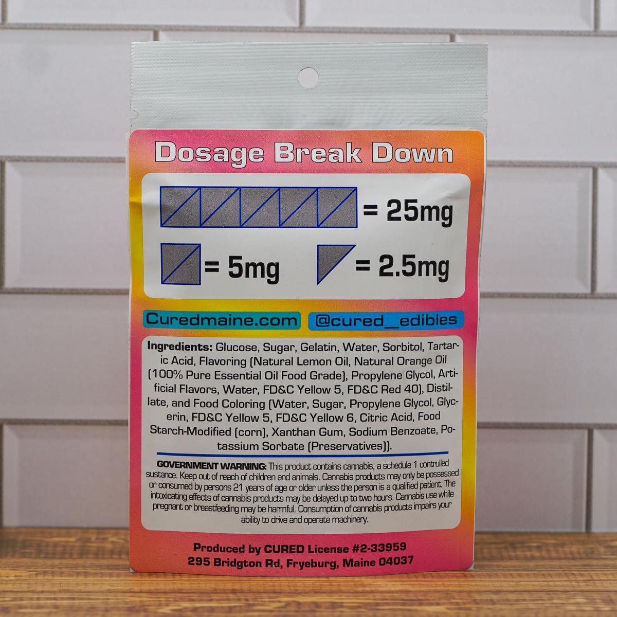 100mg Breaker Bars - Lemon Orange Peach - image 2