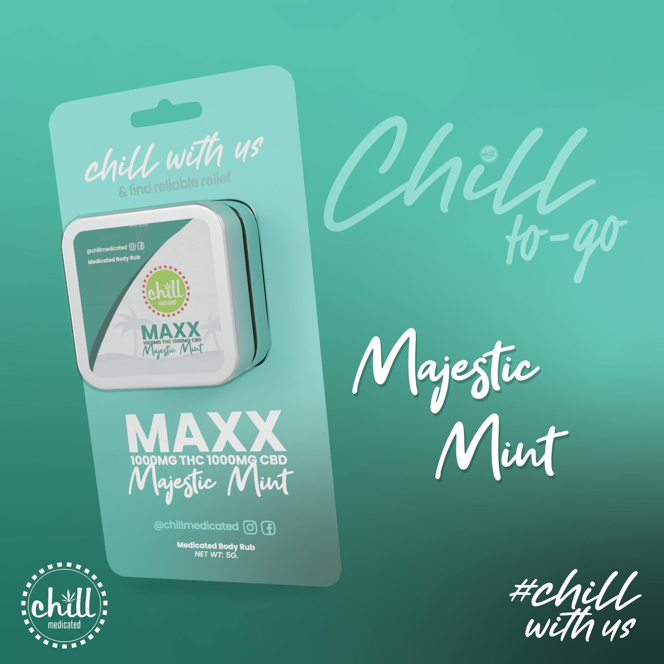 75mg THC : 75mg CBD | MAXX TO-GO Majestic Mint Body Rub | MED - image 4
