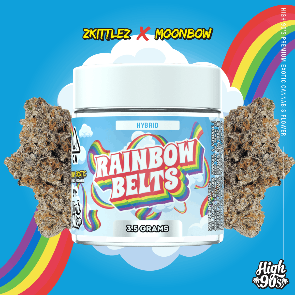 High 90s : Rainbow Belts 3.5g Flower - image 2