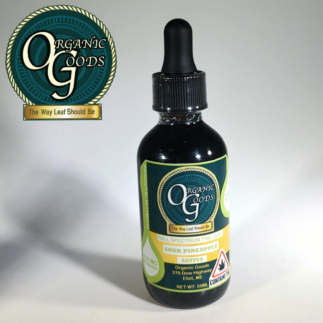 Organic Goods Tincture THC Full Spectrum Sour Pineapple 1100 MG - image 1