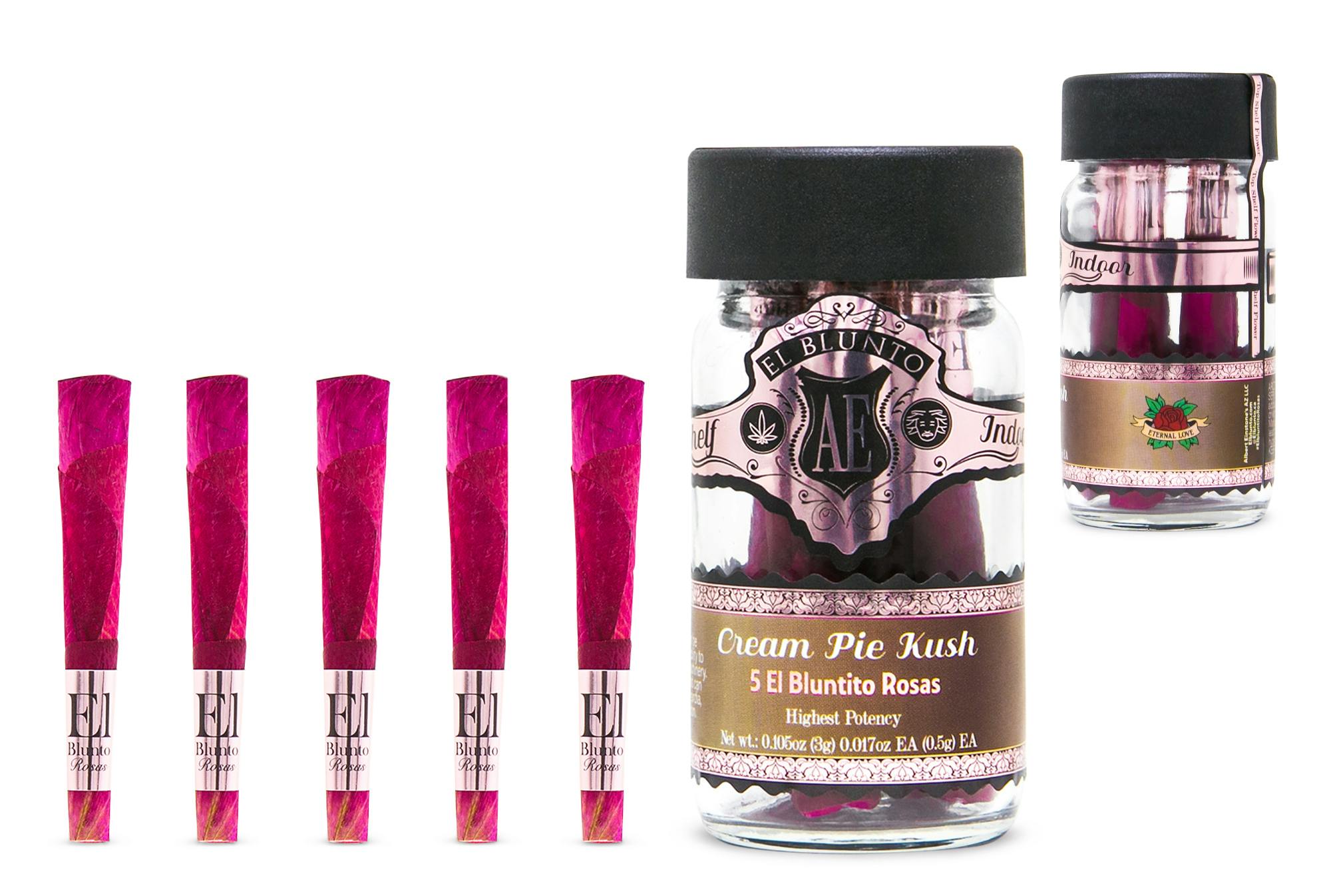 El Bluntito 5-Pack Rosas - Cream Pie Kush - 5 x 0.5G [Mini Rose Joints] - image 1