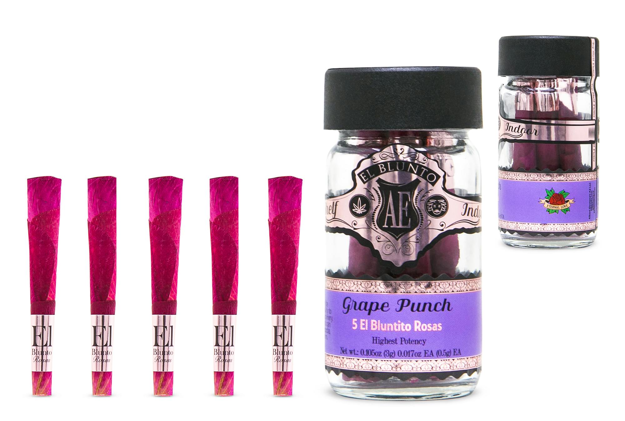 El Bluntito 5-Pack Rosas - Grape Punch - 5 x 0.5G [Mini Rose Joints] - image 1