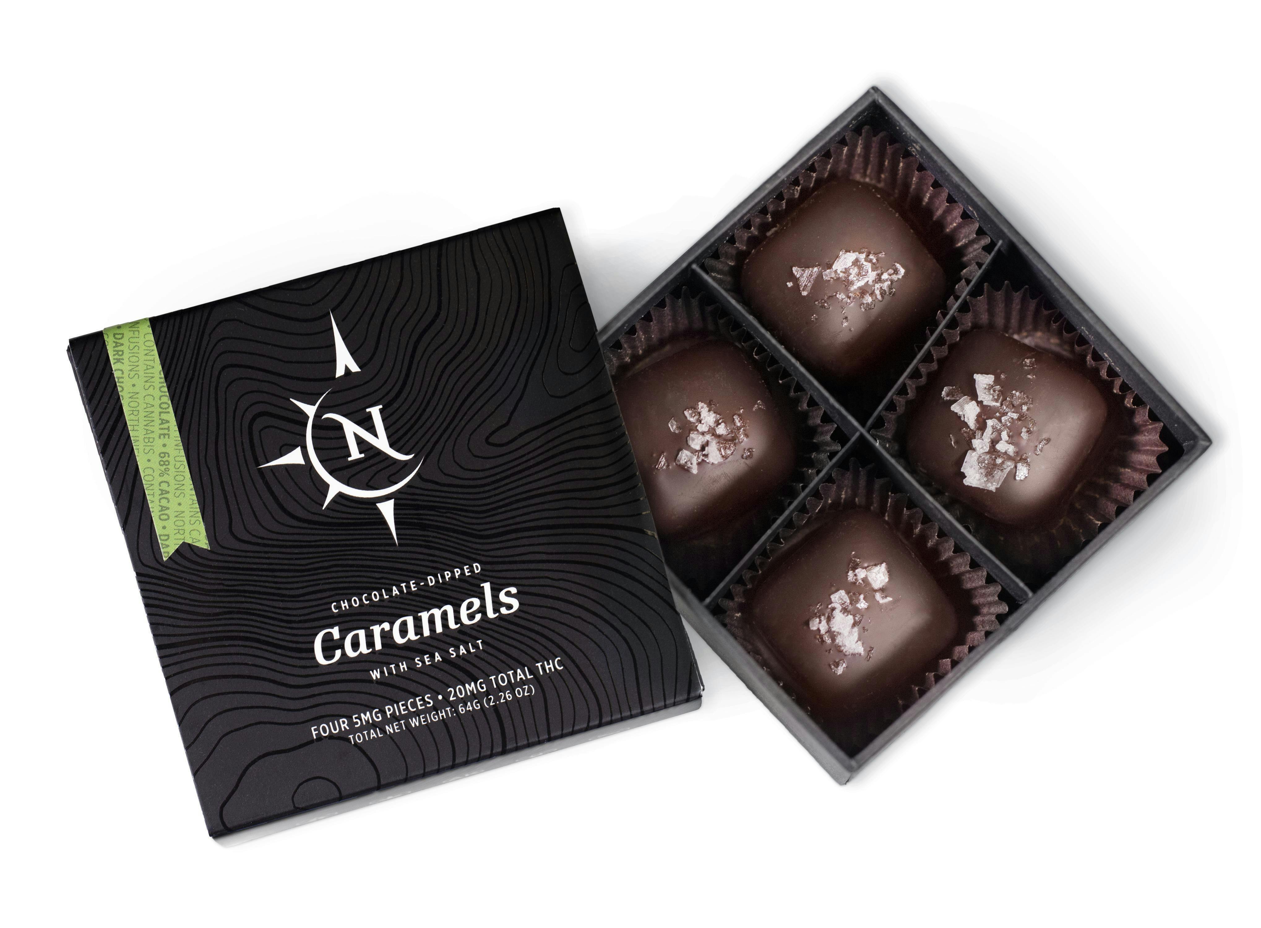 Great Northern Cannabis 40mg Dark Chocolate Caramels (Sativa) 1:1 THC:CBD - image 3