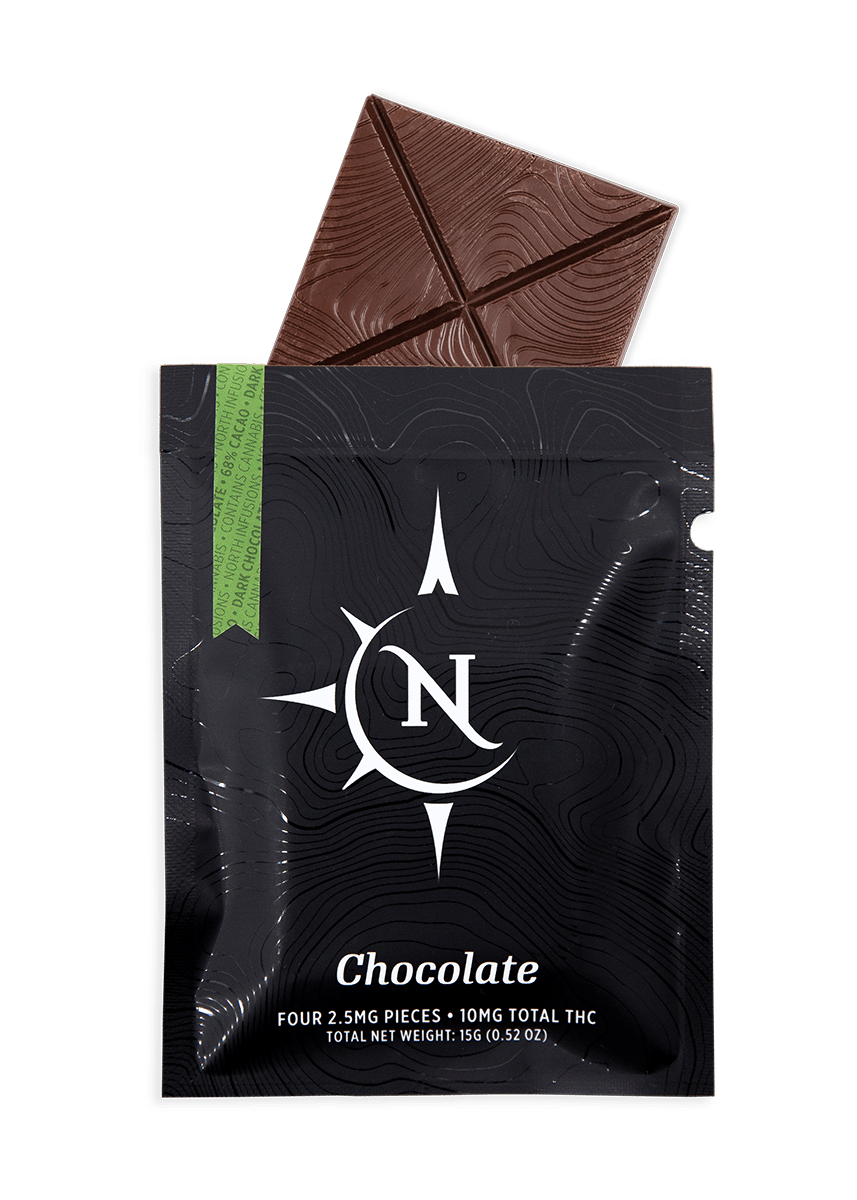 Great Northern Cannabis 20mg Dark Chocolate Square (Indica) 1:1 THC:CBD - image 1