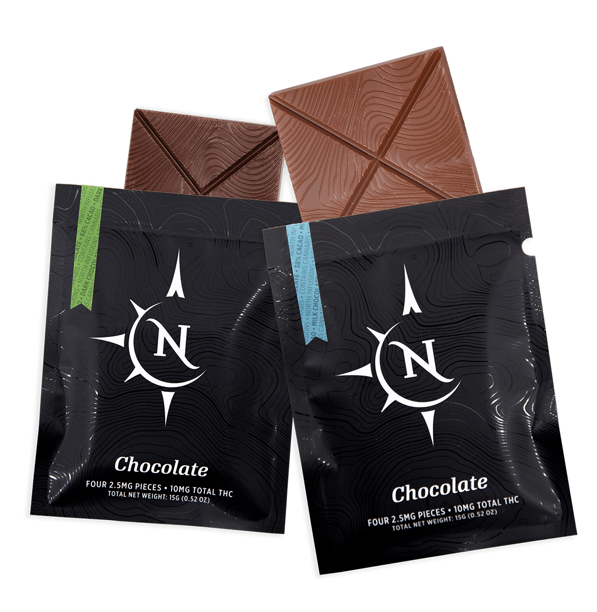 Great Northern Cannabis 20mg Dark Chocolate Square (Sativa) 1:1 THC:CBD - image 4