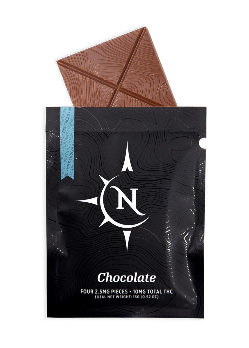 Great Northern Cannabis 20mg Dark Chocolate Square (Sativa) 1:1 THC:CBD - image 2