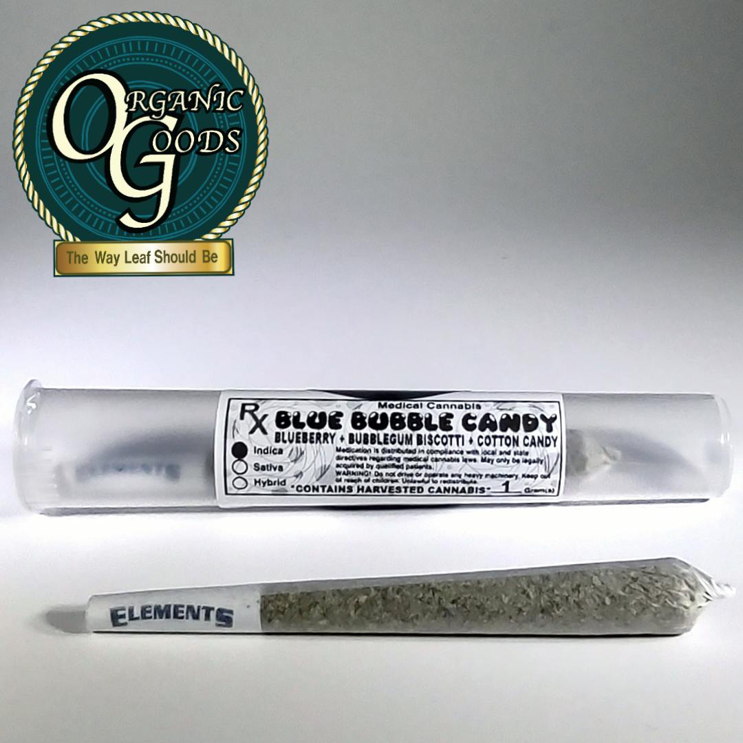 Organic Goods Pre-Roll Blue Bubble Candy 1 G - image 1