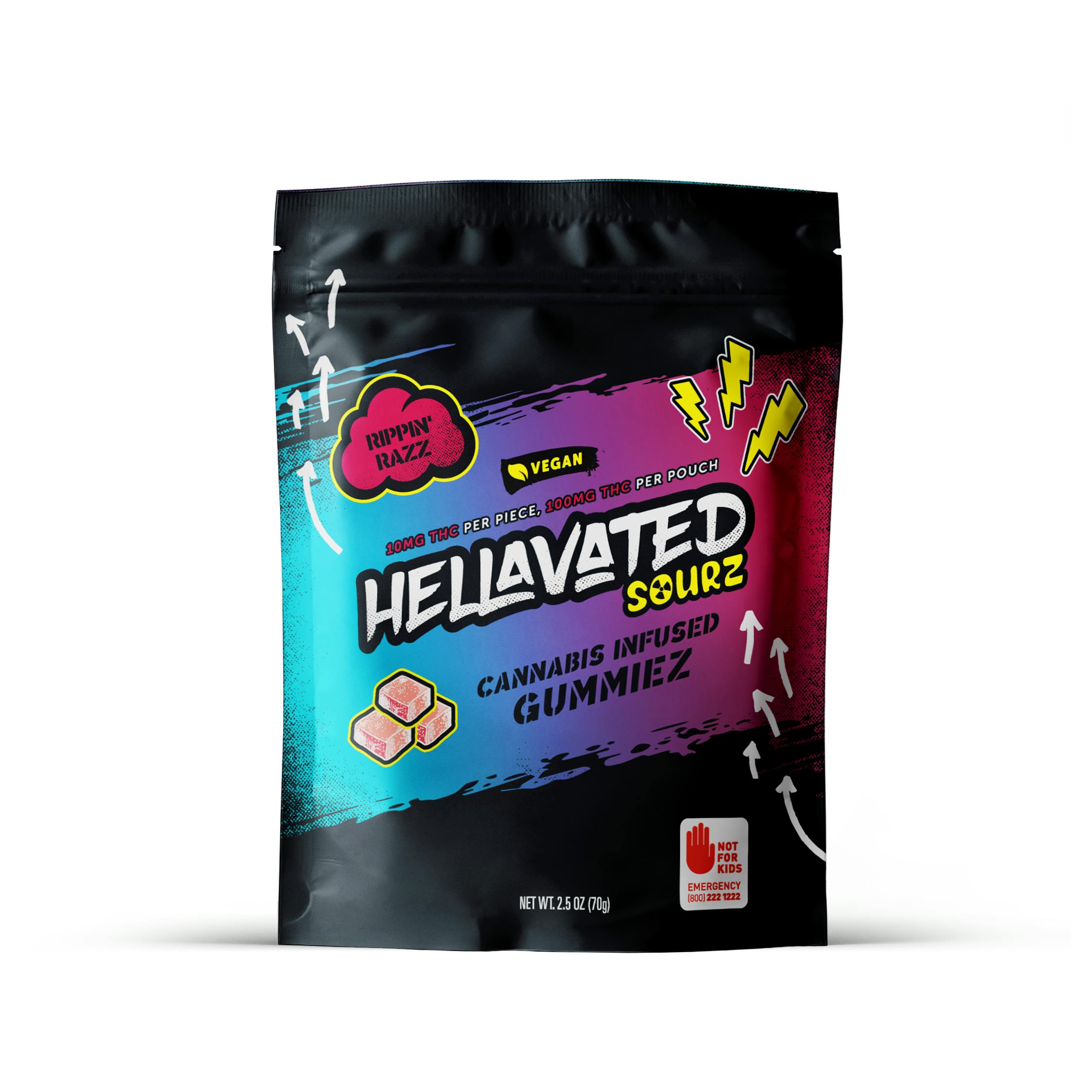 Rippin' Razz Sour Gummiez 100mg 10-pack - image 1