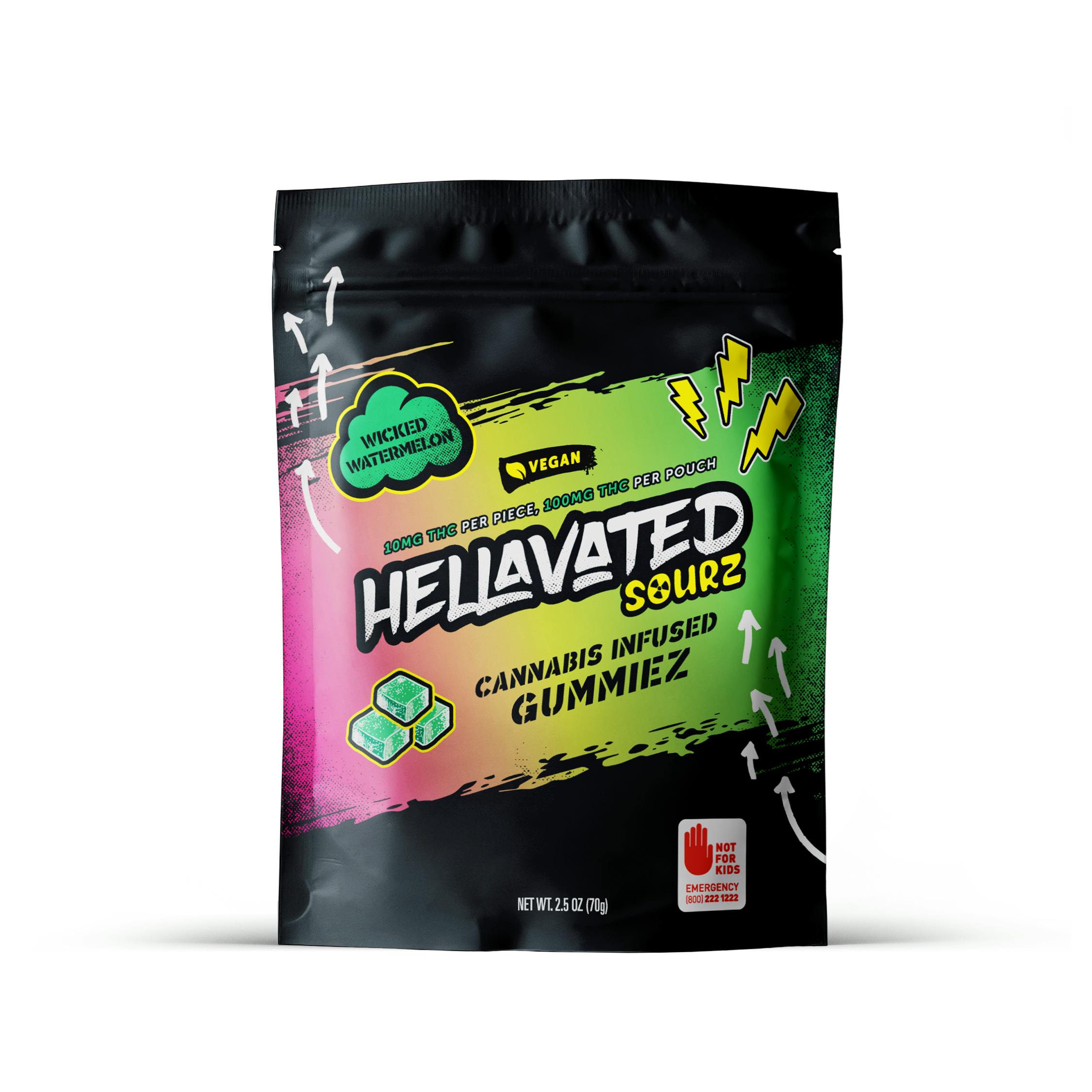 Wicked Watermelon Sour Gummiez 100mg 10-pack - image 1