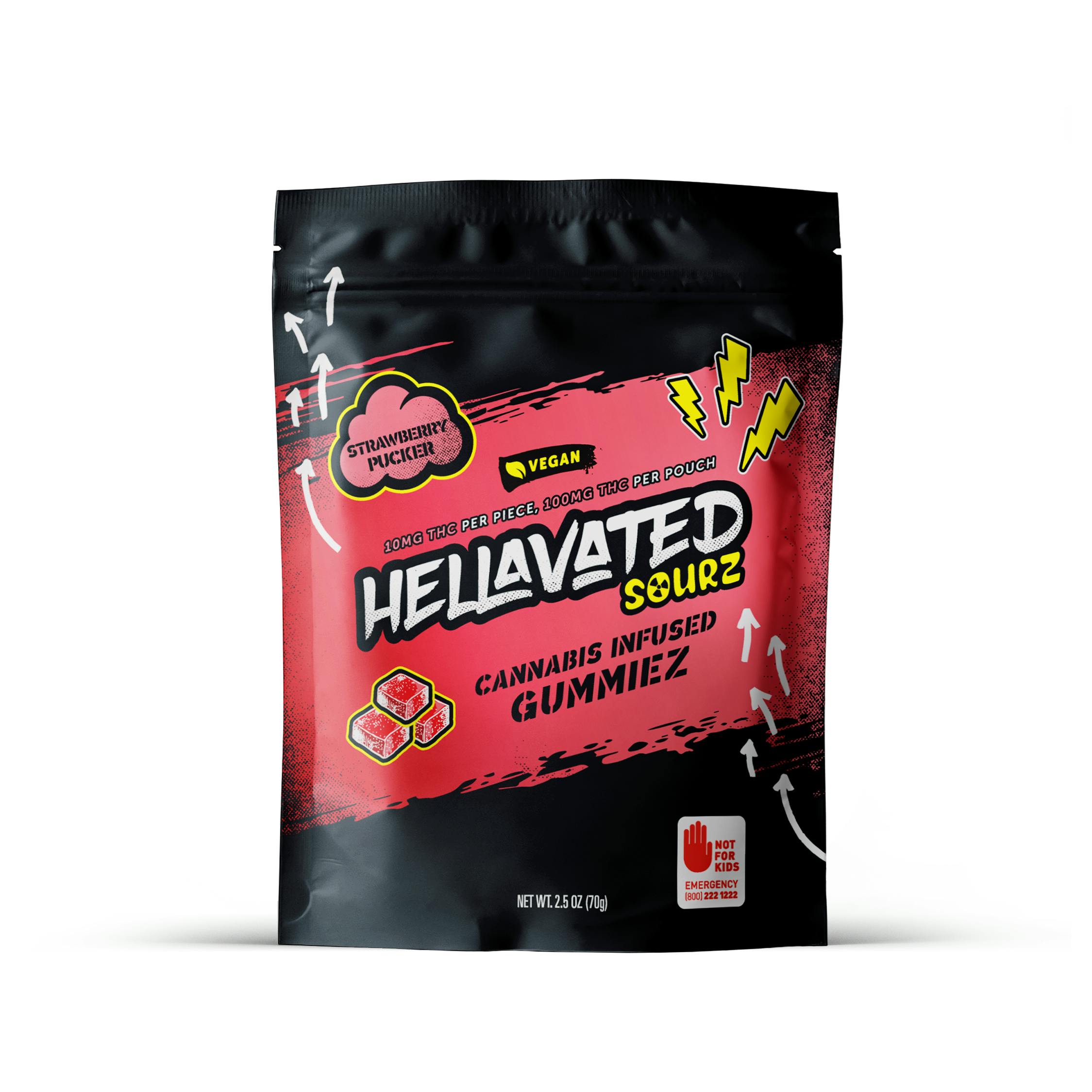 Strawberry Pucker Sour Gummiez 100mg 10-pack - image 1