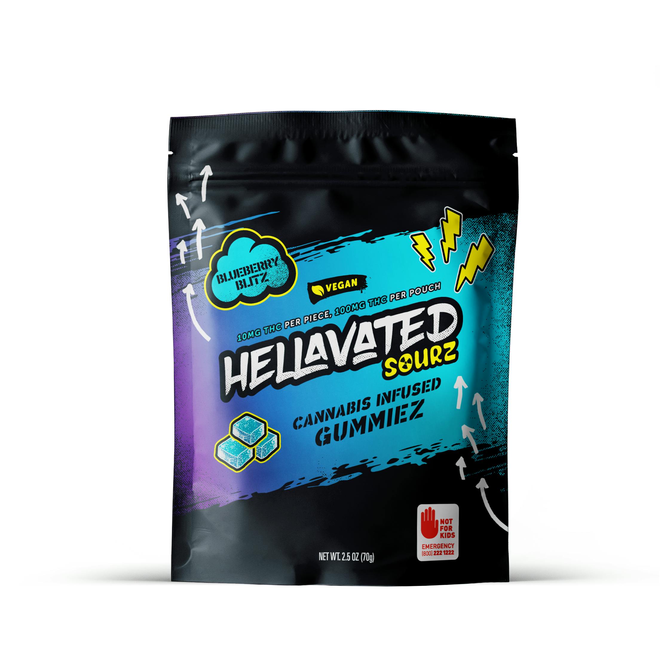 Blueberry Blitz Sour Gummiez 100mg 10-pack - image 1