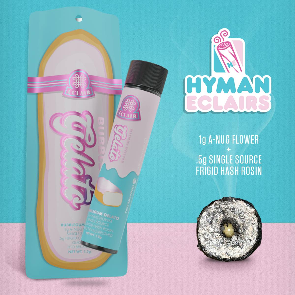 Bubblegum Gelato | 1.5G Eclair | HYMAN | MED - image 1