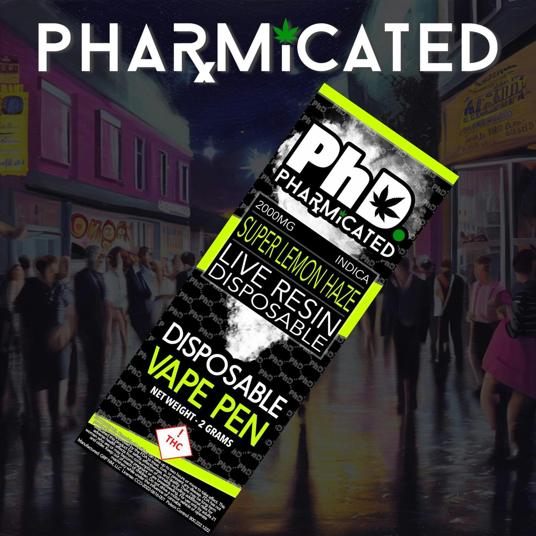 PhD 2 Gram Disposable Resin Vape Cart - Super Lemon Haze (S) - image 1