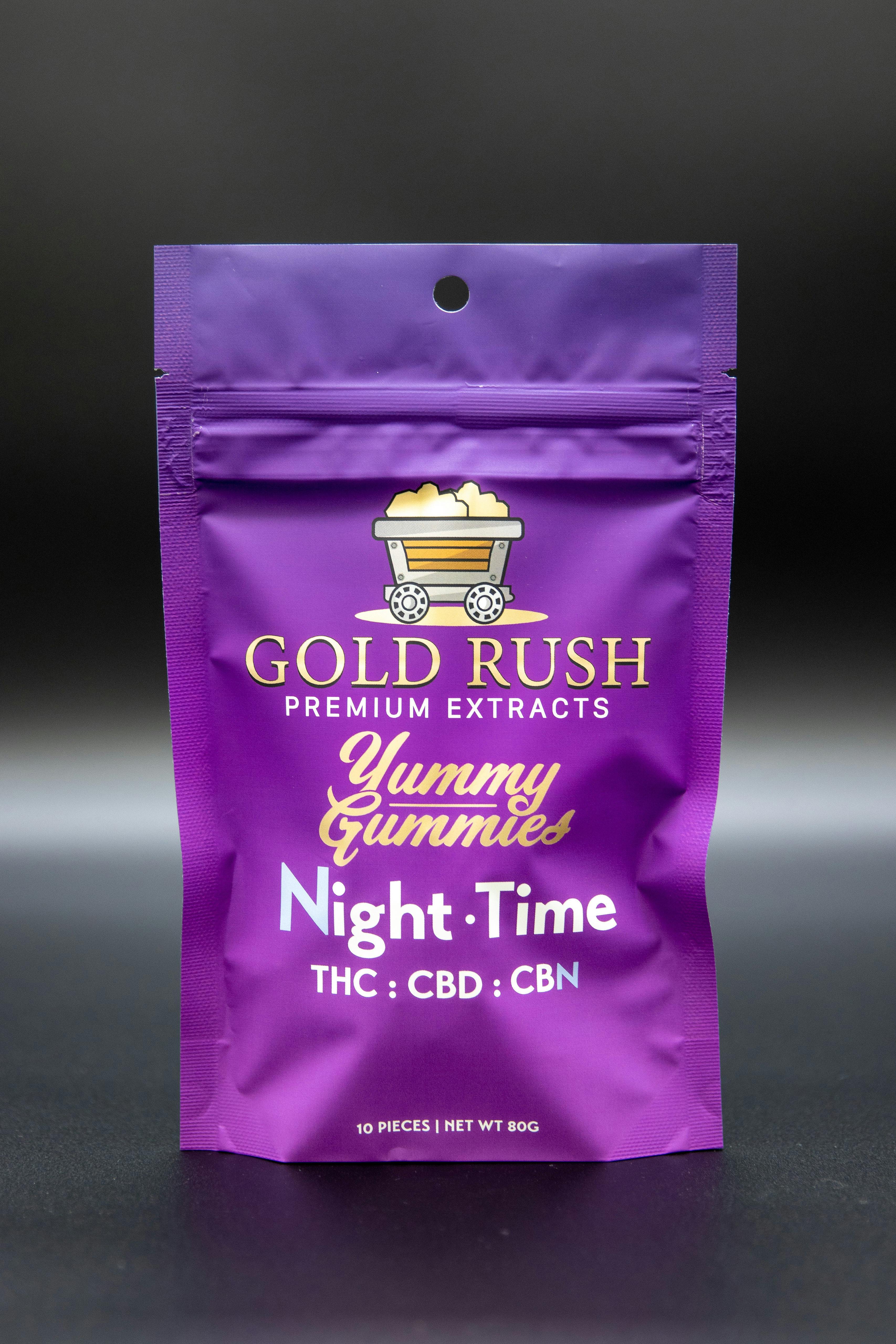 Gold Rush Grape Night-Time THC:CBD:CBN Yummy Gummies 100mg-10pk - image 1