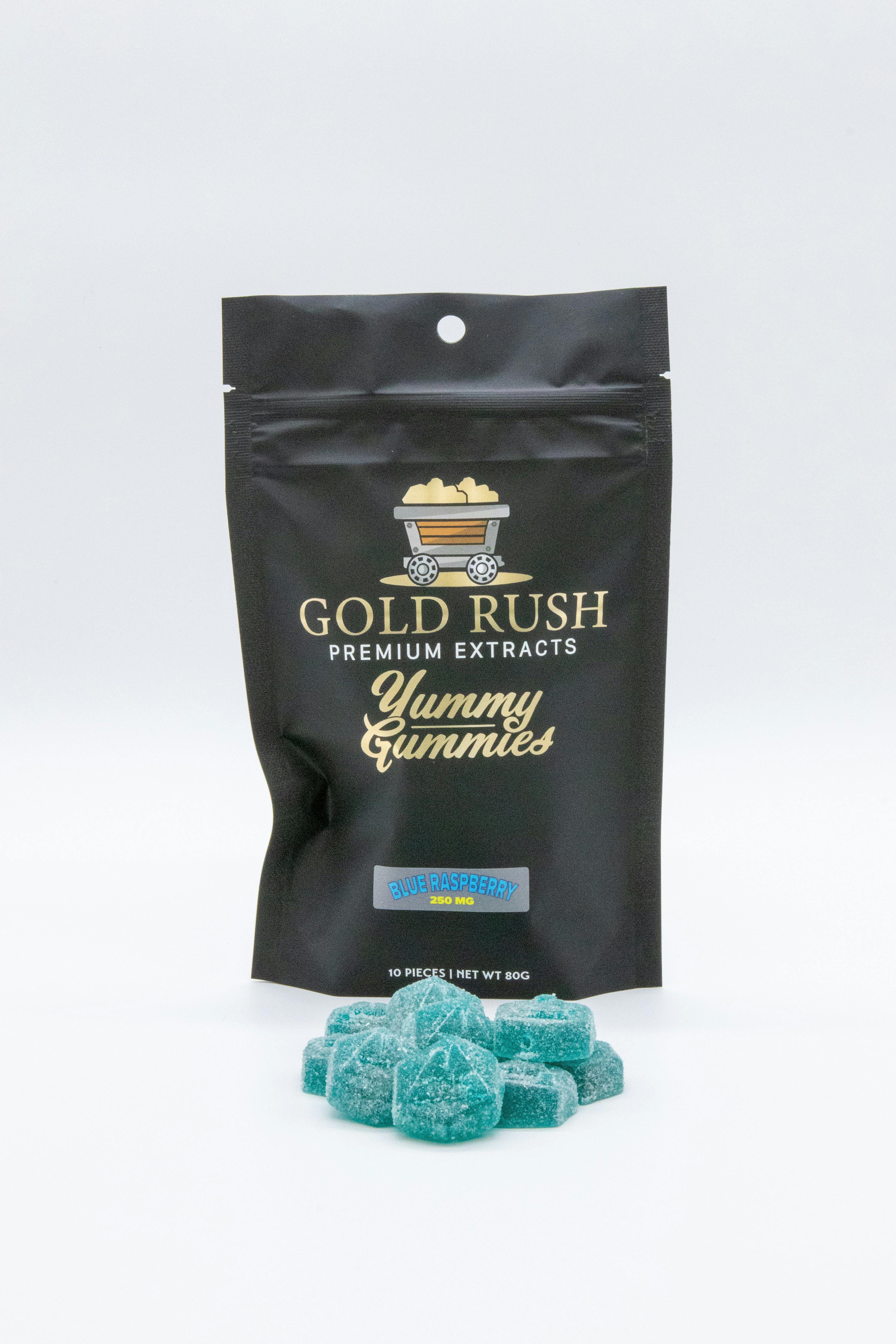 Gold Rush Blue Raspberry Yummy Gummies 100mg-10pk - image 1