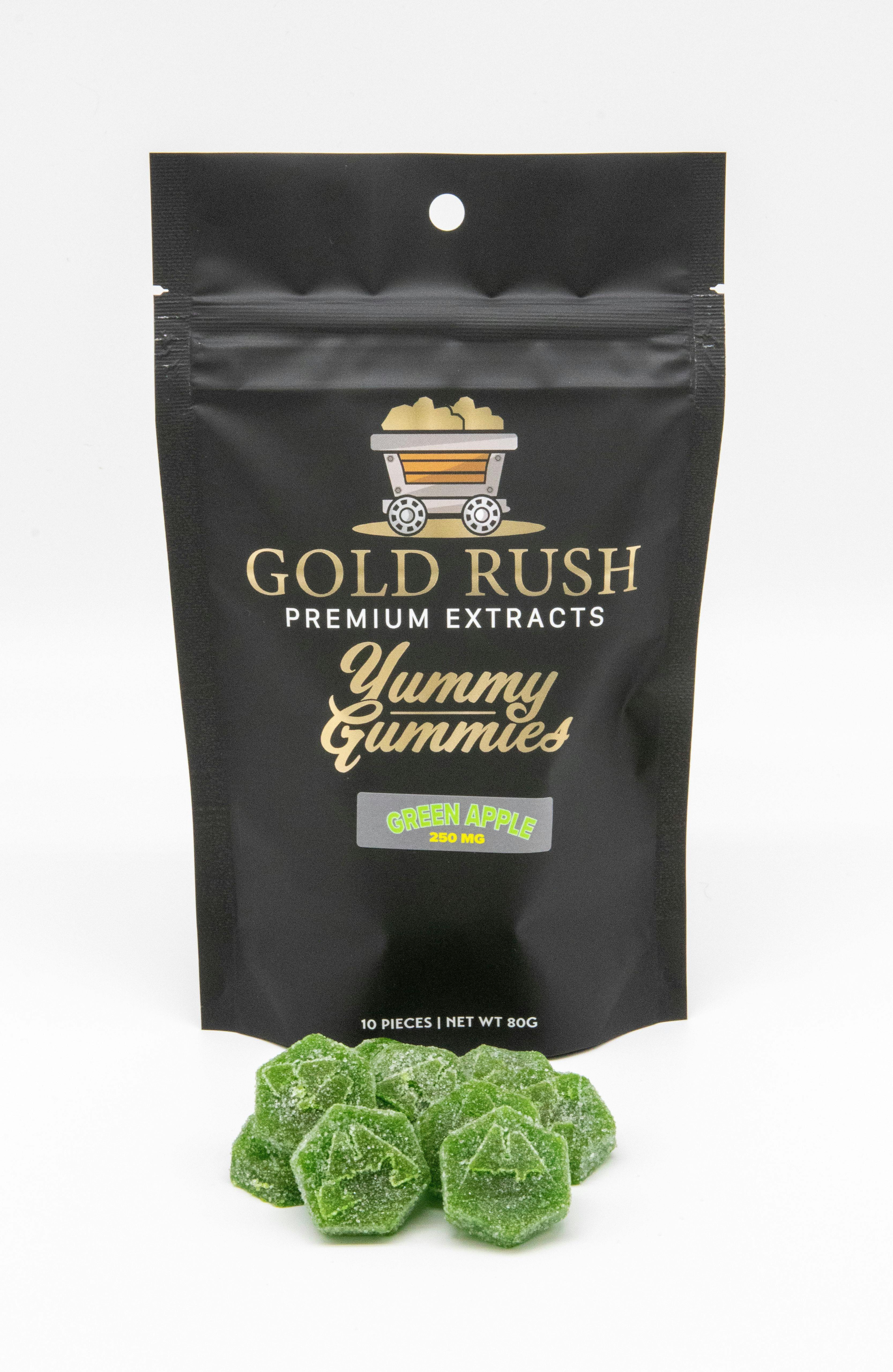 Gold Rush Green Apple Yummy Gummies 250mg-10pk - image 2