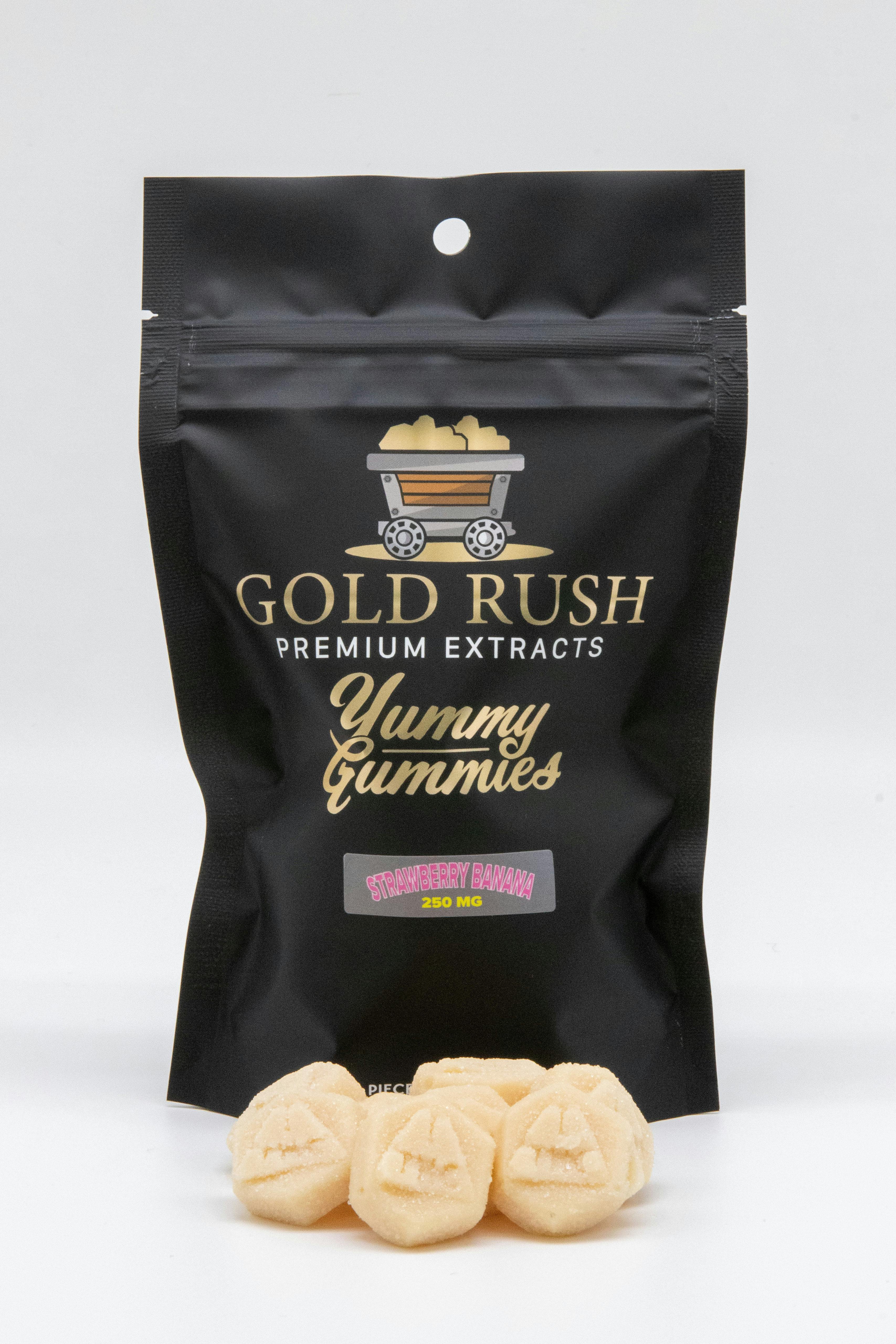 Gold Rush Strawberry Banana Yummy Gummies 250mg-10pk - image 1