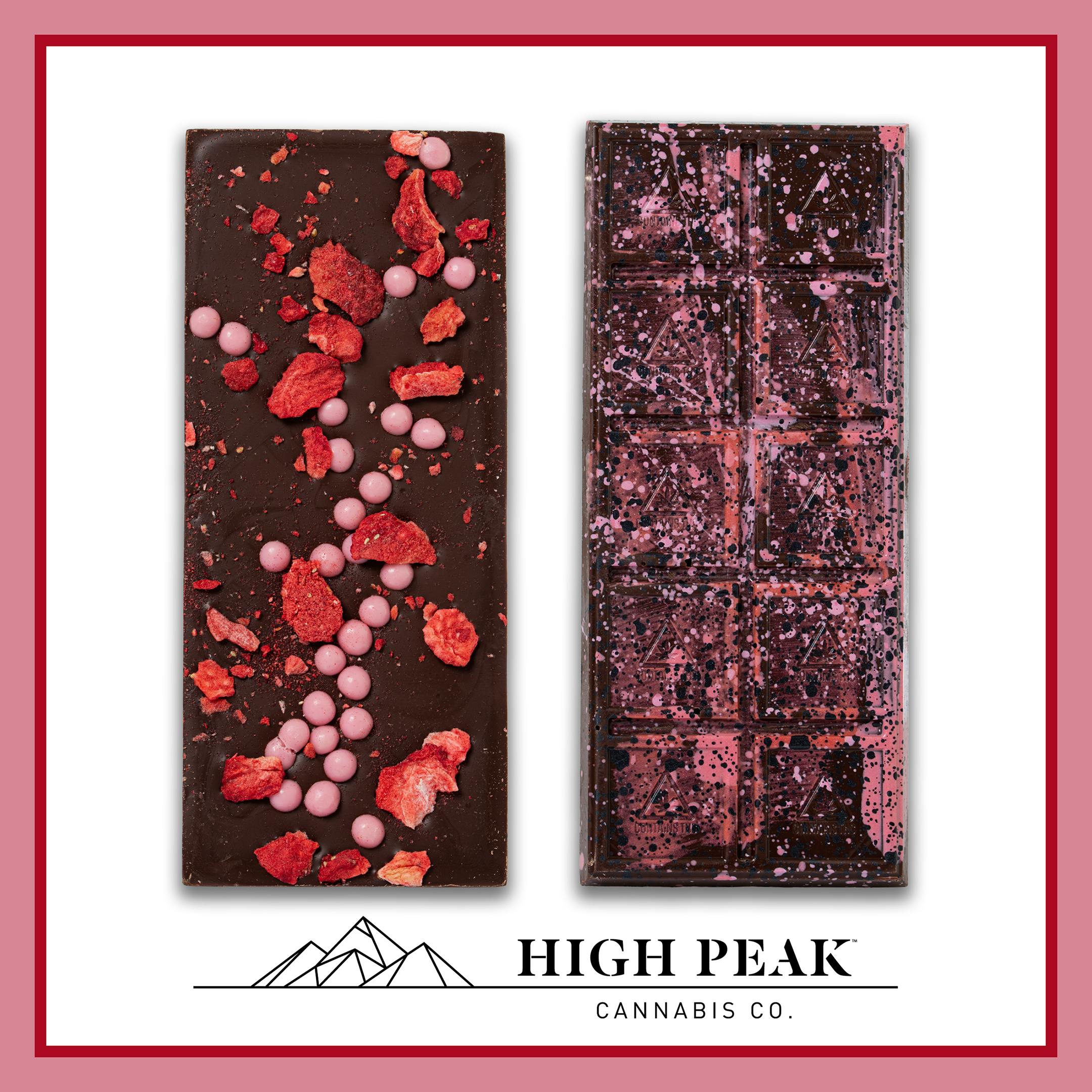 High Peak Cannabis Co. | 300mg Hash Rosin Strawberry Dark Chocolate Bar - image 1