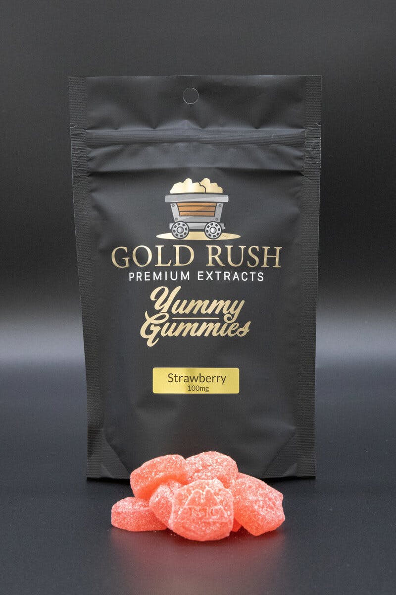 Gold Rush Strawberry Yummy Gummies 100mg-10pk - image 1