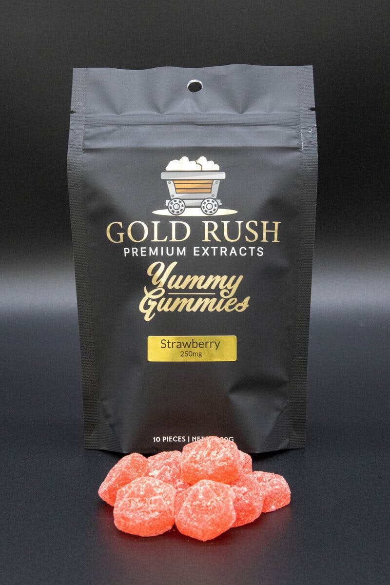 Gold Rush Strawberry Yummy Gummies 250mg-10pk - image 1