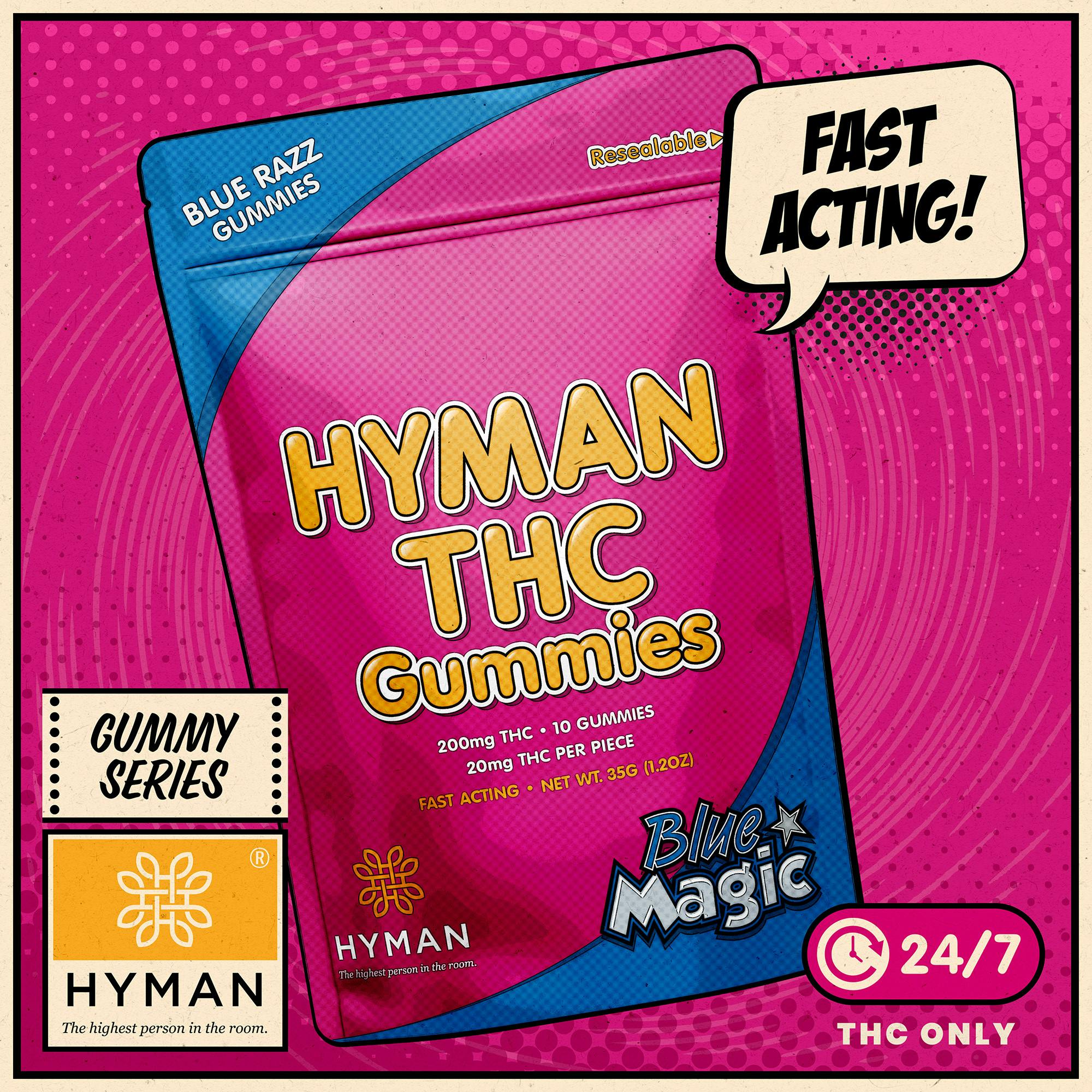Blue Magic | ALL DAY • Fast Acting 200mg Gummies | HYMAN | MED - image 1