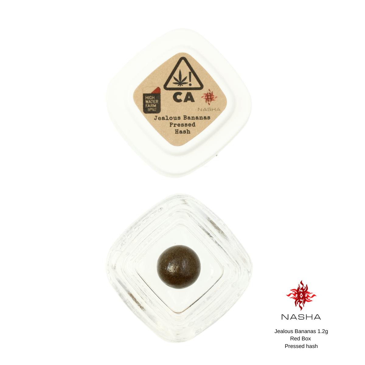 Jealous Bananas 1.2g Red Pressed Hash (High Water Farms) - image 2
