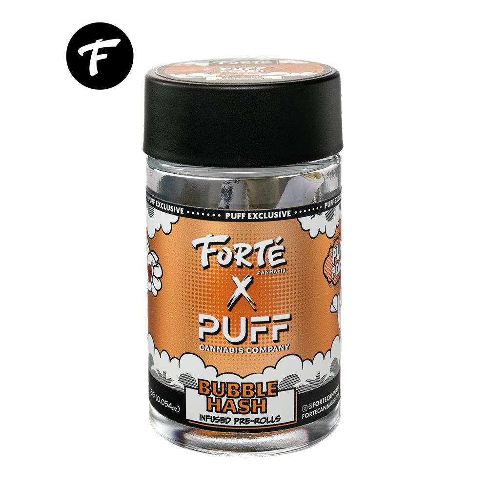 Forté x Puff Peach Bubble Hash Infused Pre-Rolls (3 Pack) - image 1